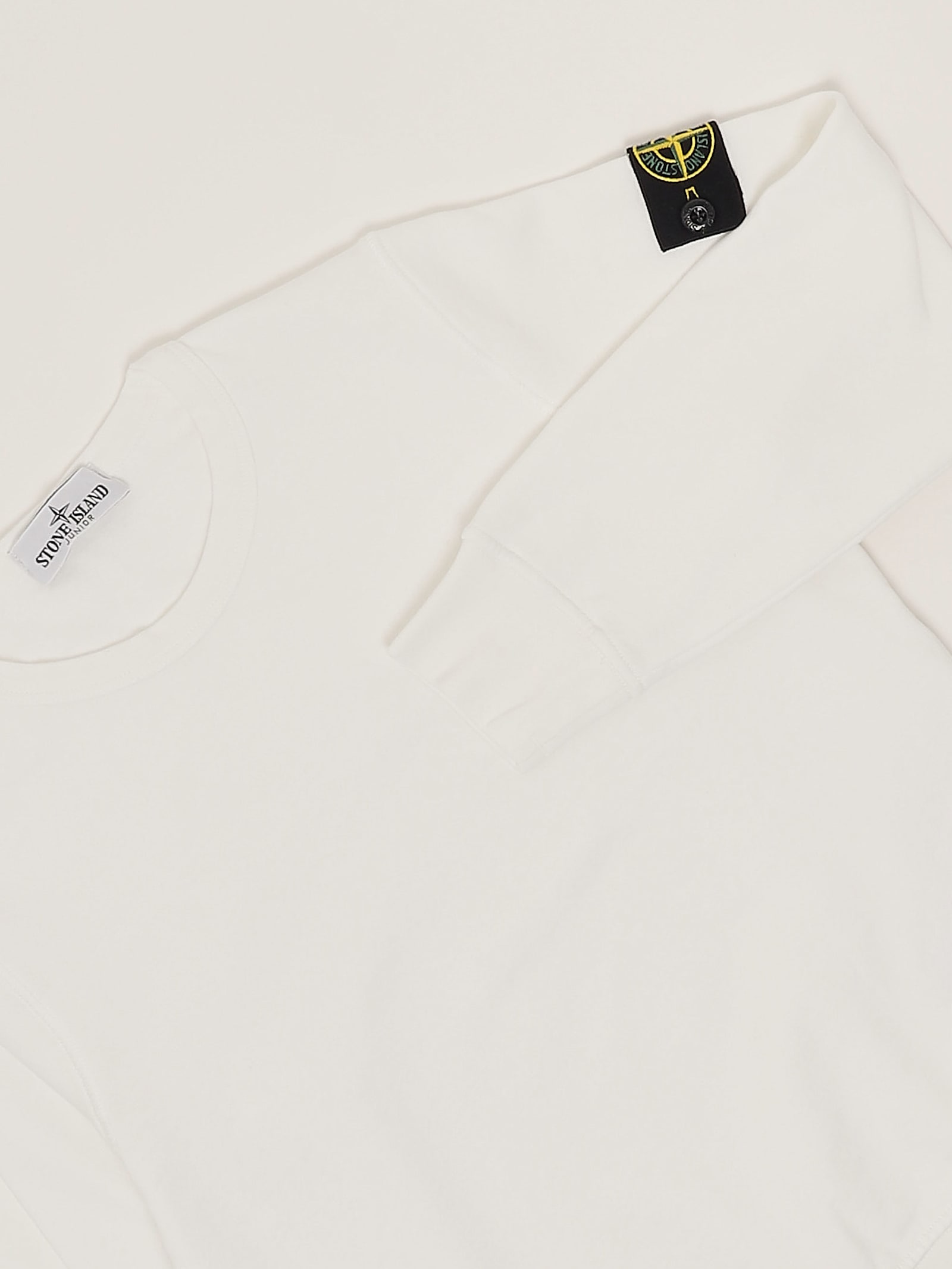 Stone Island Crewneck Sweatshirt In Bianco