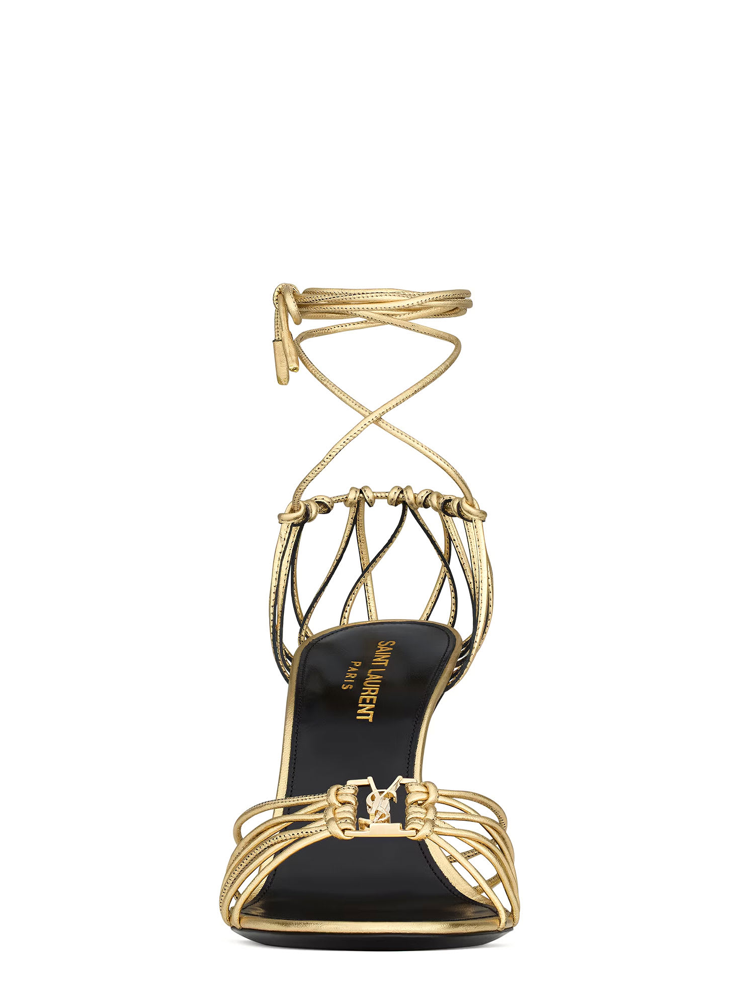 Shop Saint Laurent Babylone 90 Leather Sandals