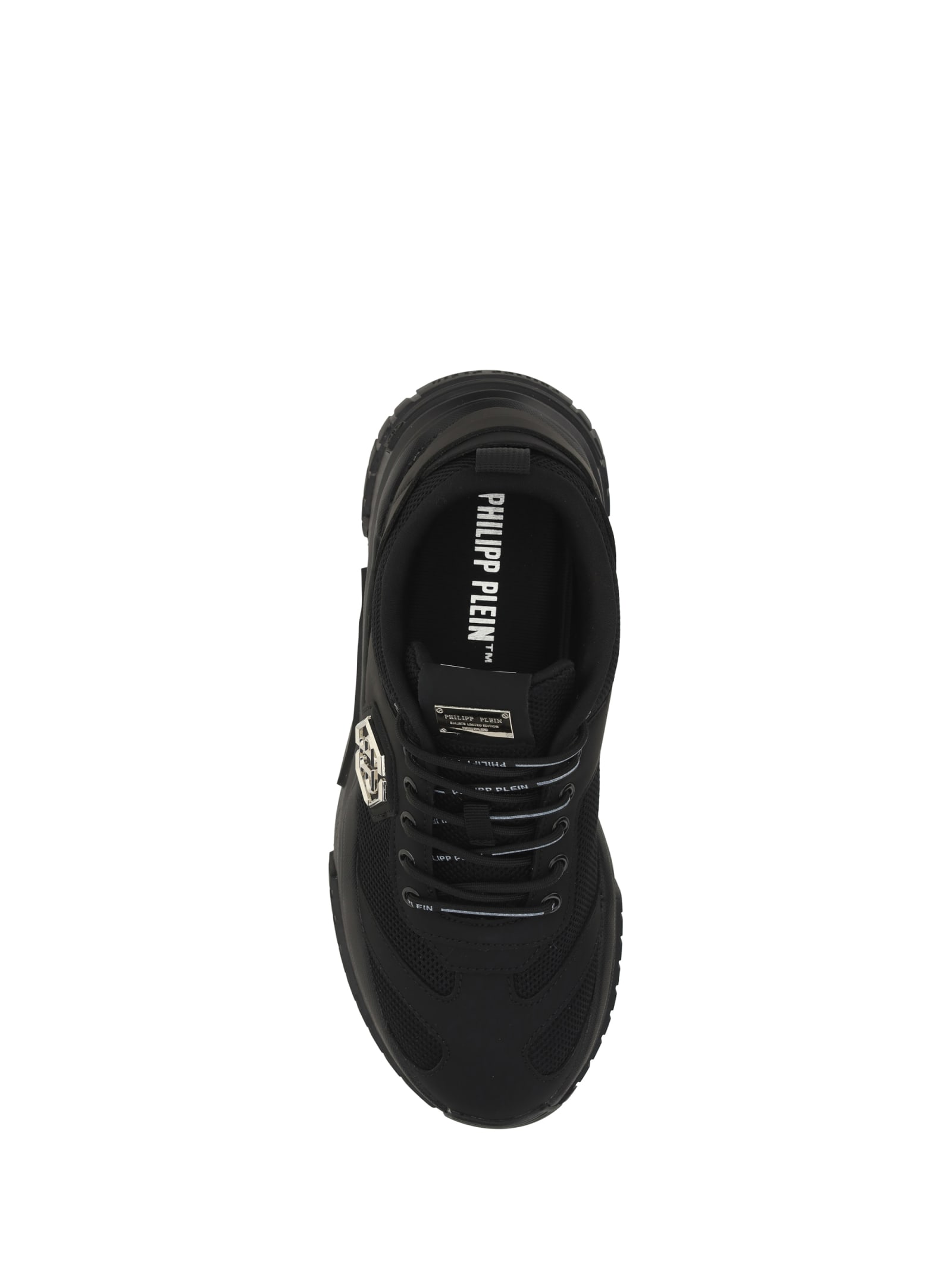 Shop Philipp Plein Predator Sneakers In Black/black