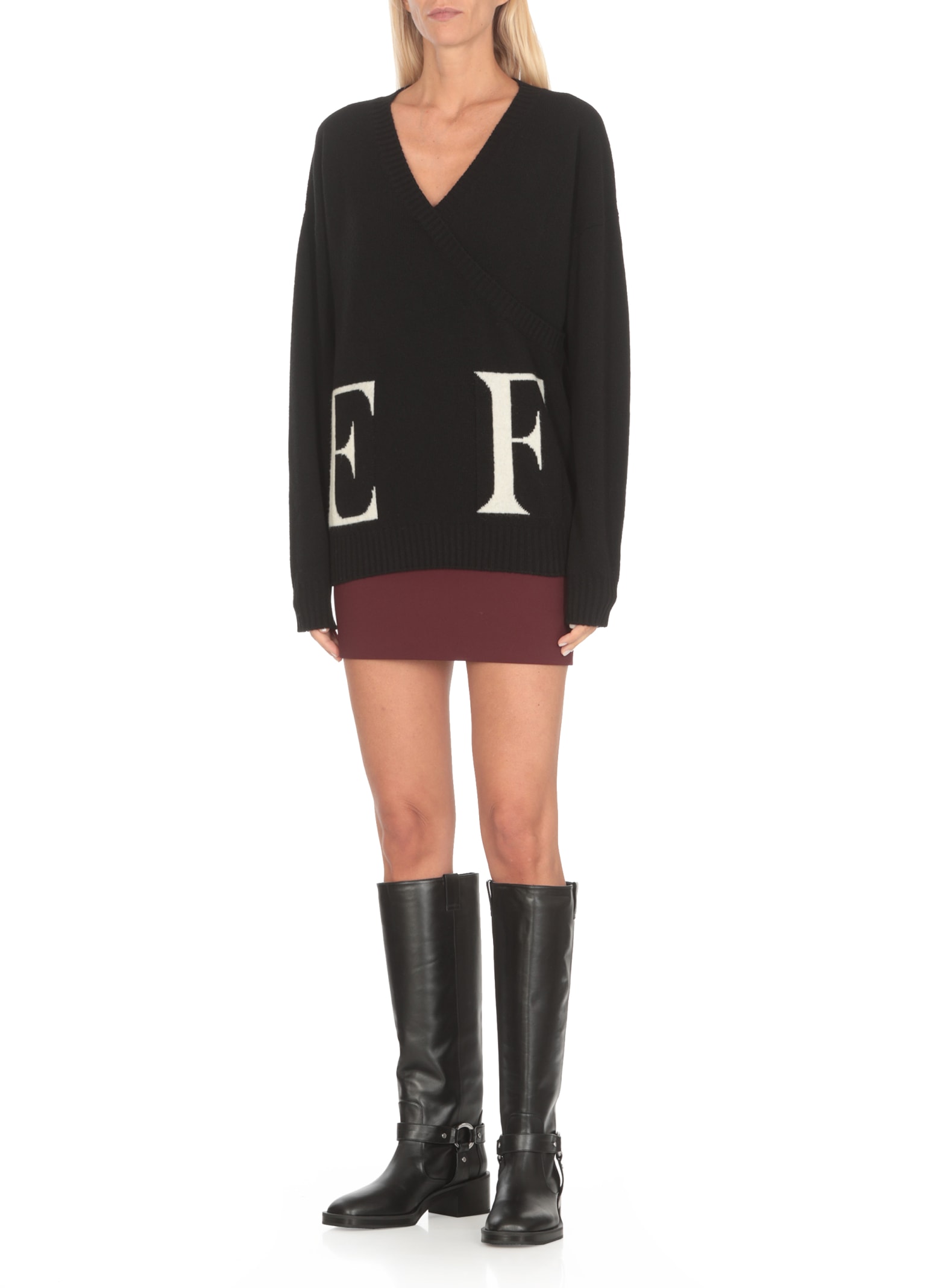 Elisabetta Franchi Sweaters In Black