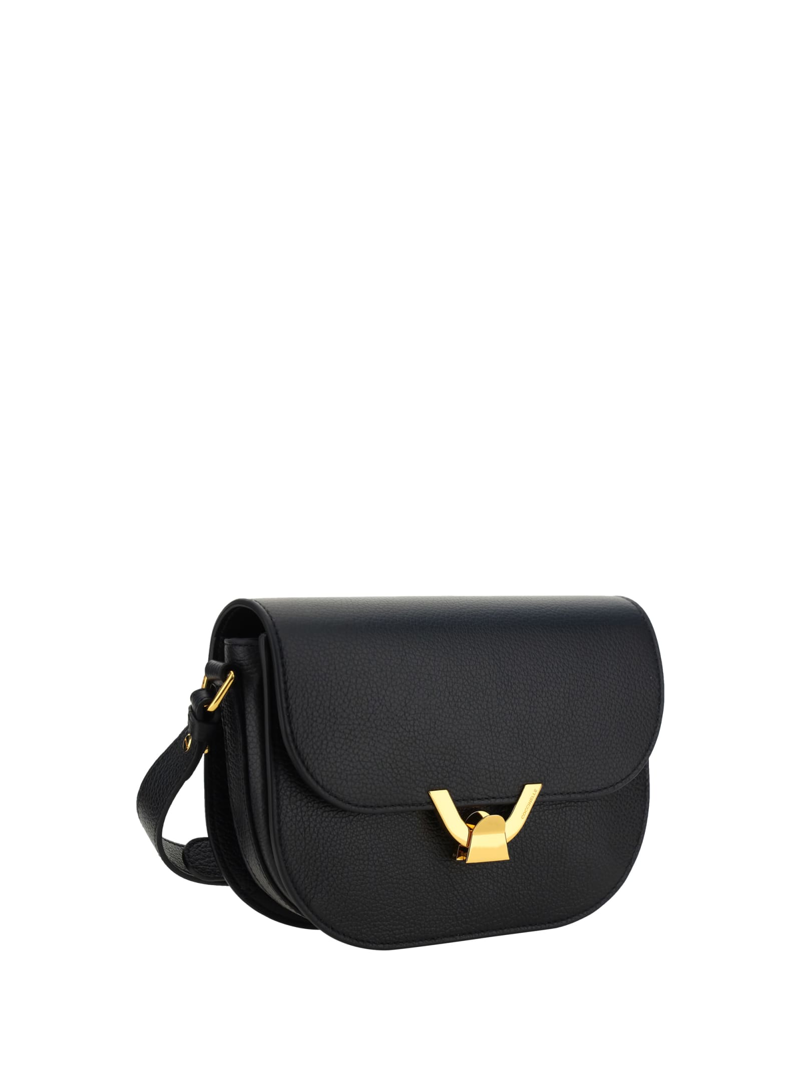 Shop Coccinelle Dew Shoulder Bag In Black