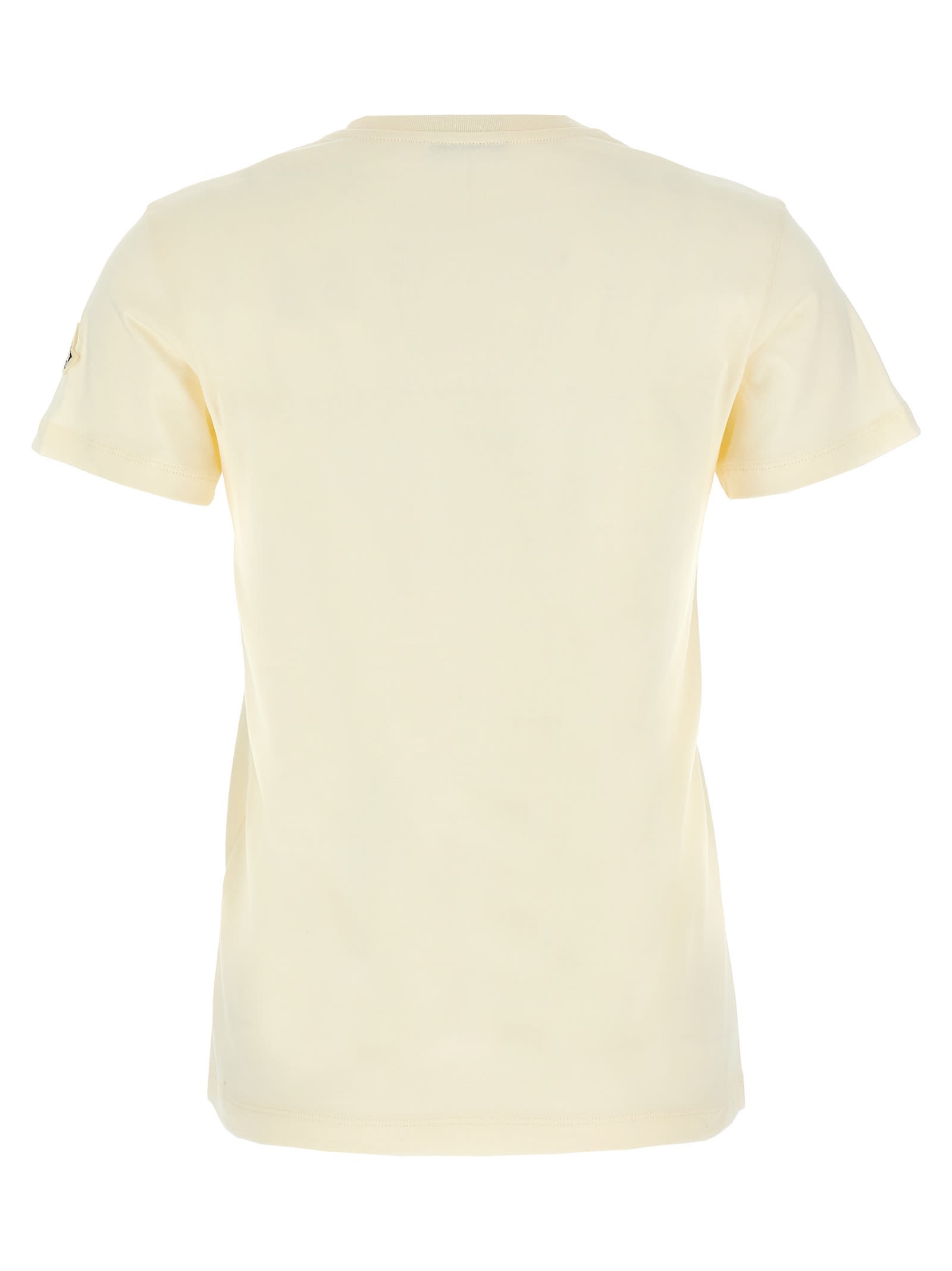 Moncler Logo Embroidery T-shirt In White