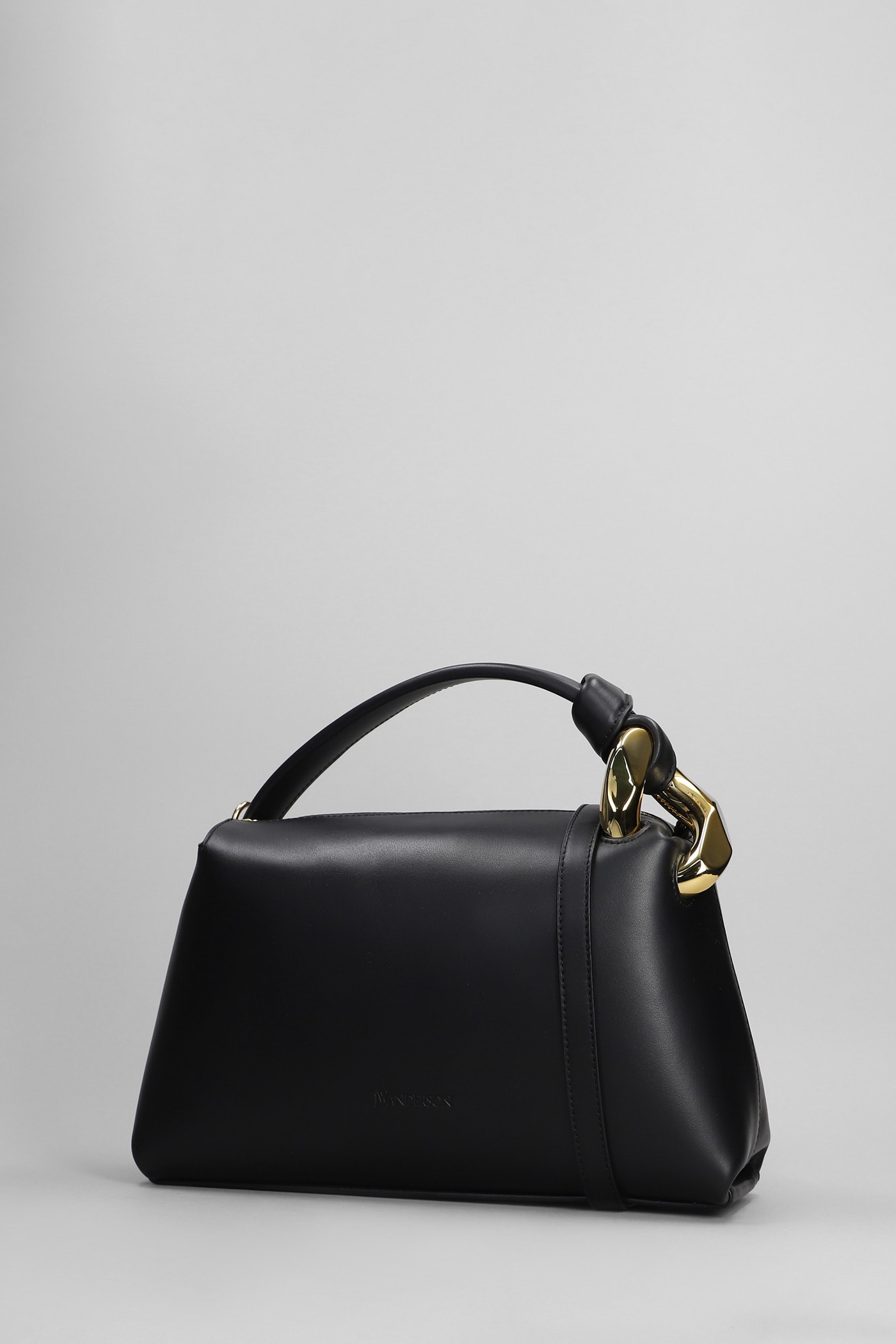 Shop Jw Anderson Corner Shoulder Bag In Black Leather