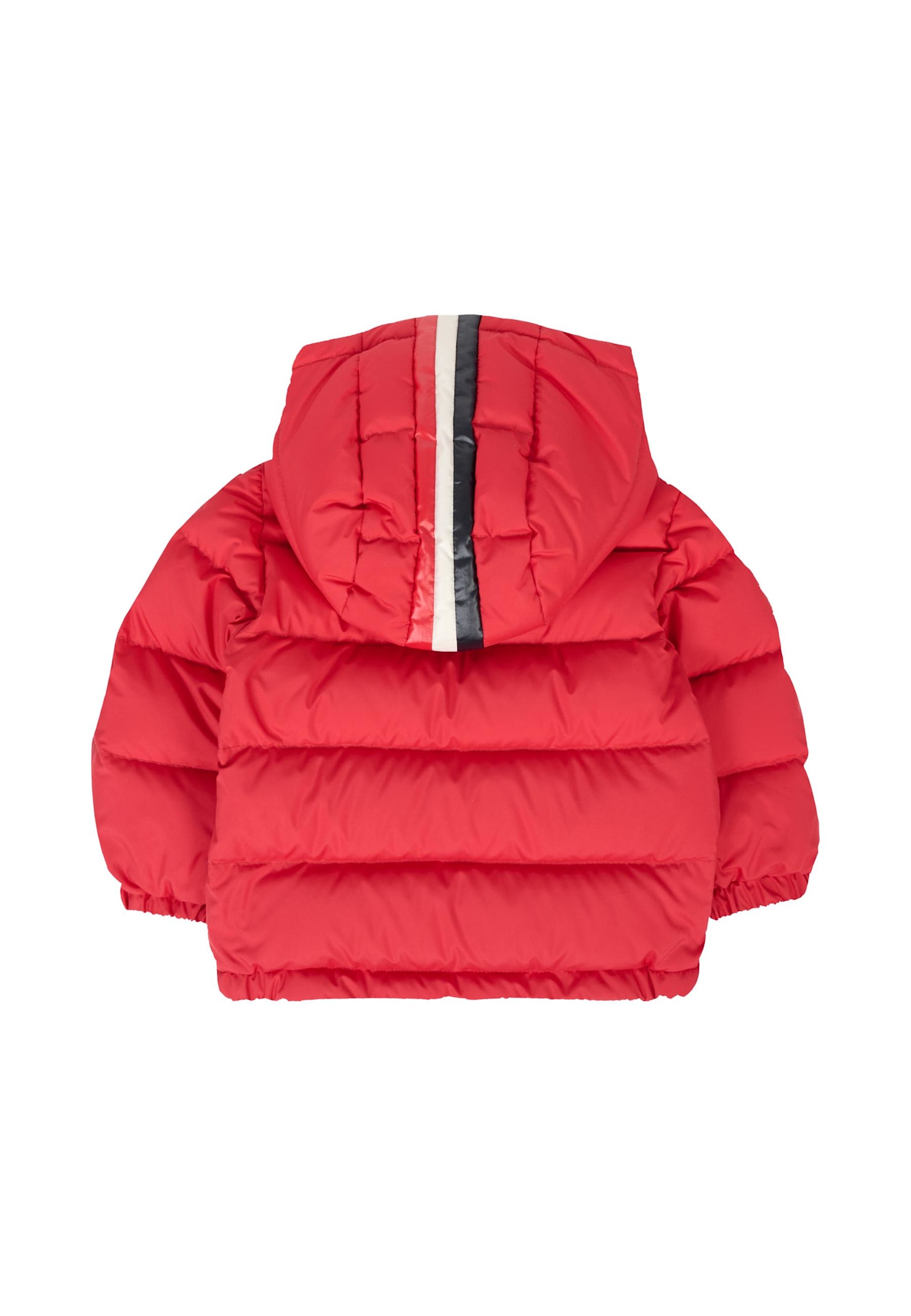 Moncler Red Taidu Down Jacket For Baby Boy With Logo In Red