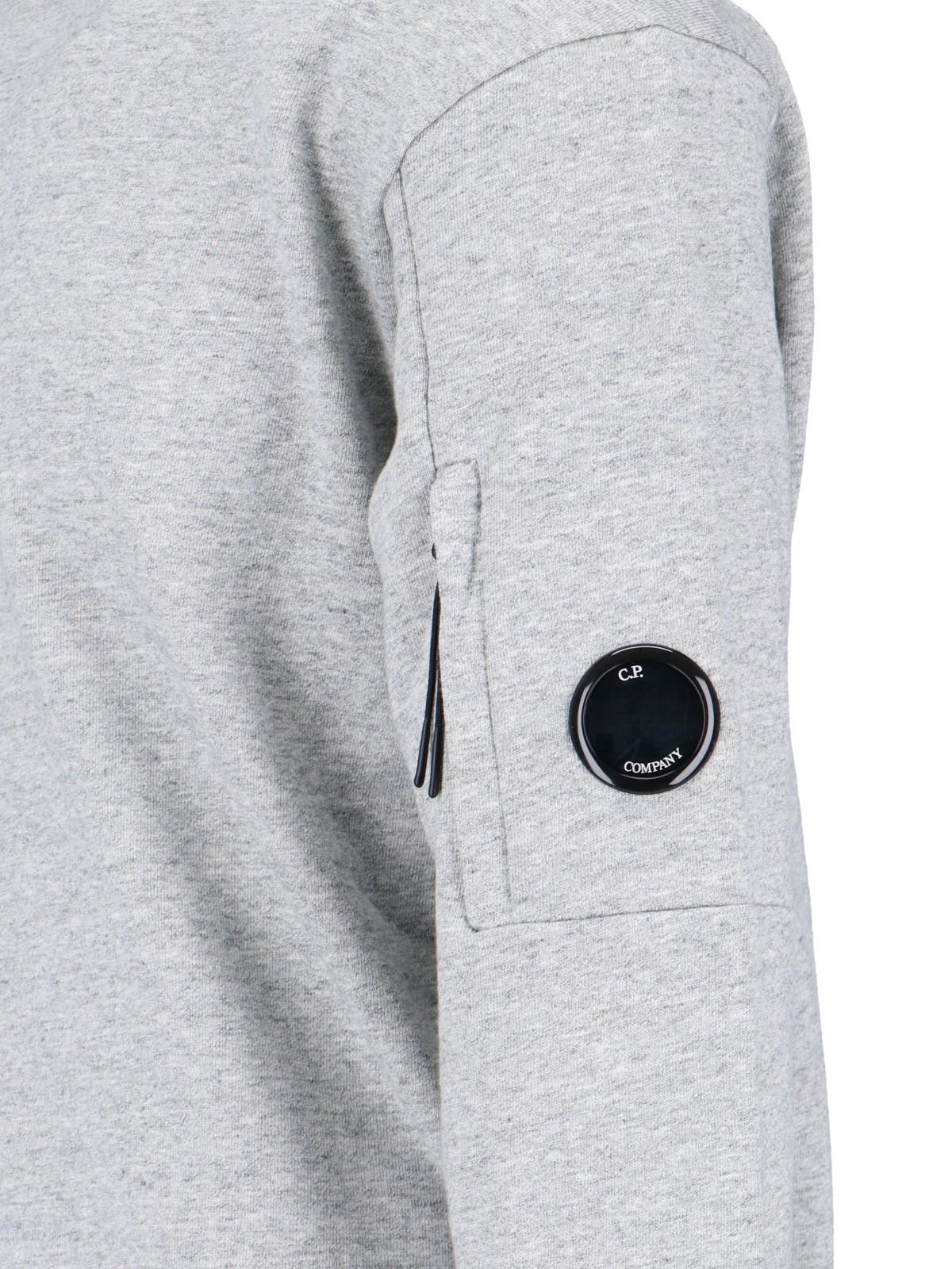 Shop C.p. Company Diagonal Raised Fleece Sweatshirt In Grigio