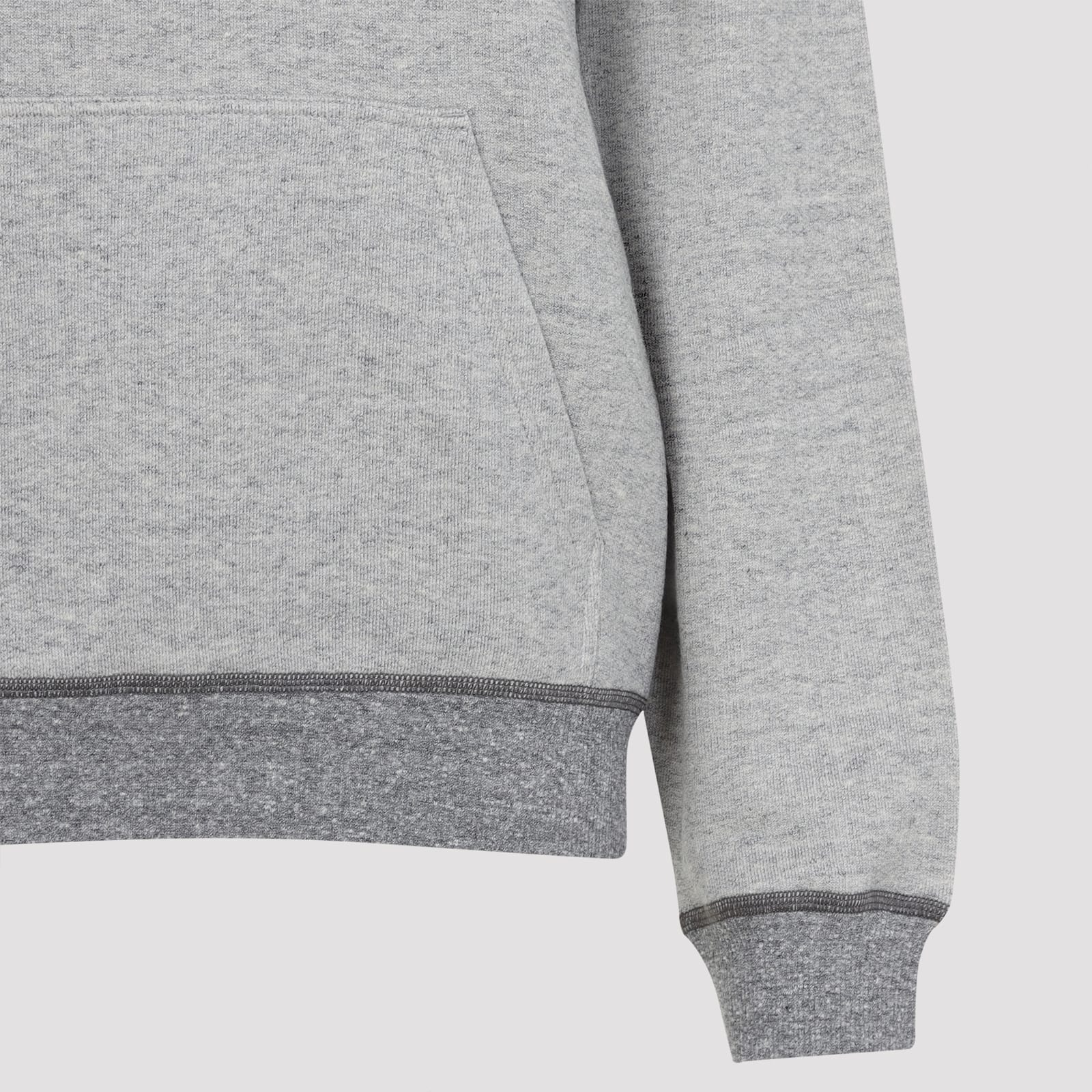 Chloé Cotton Blend Sweatshirt With Drawstring Hood And Logo In Gray
