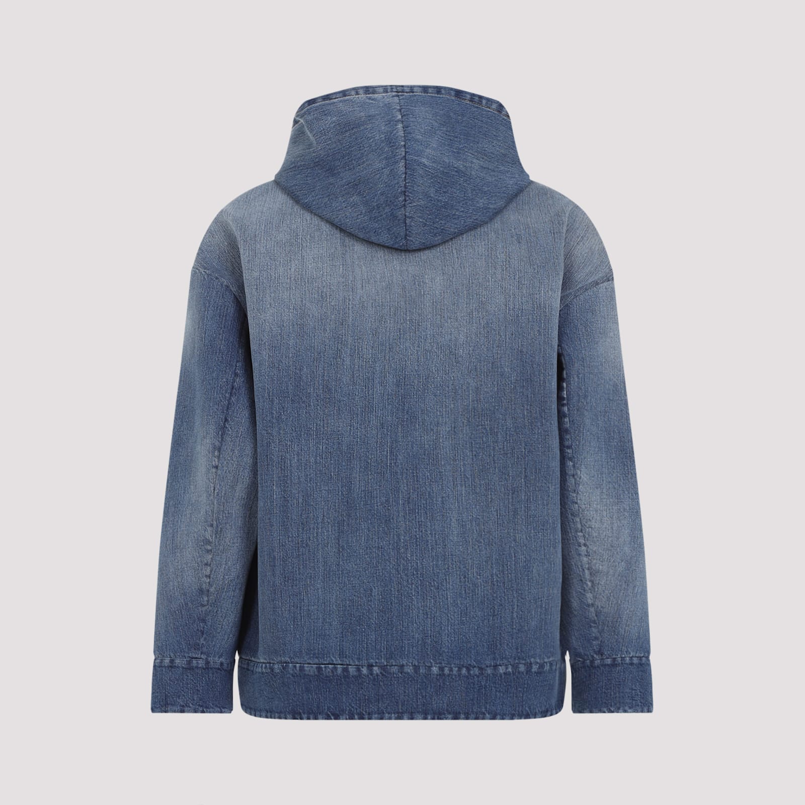 Shop Valentino Denim Shirt In Medium Blue Denim