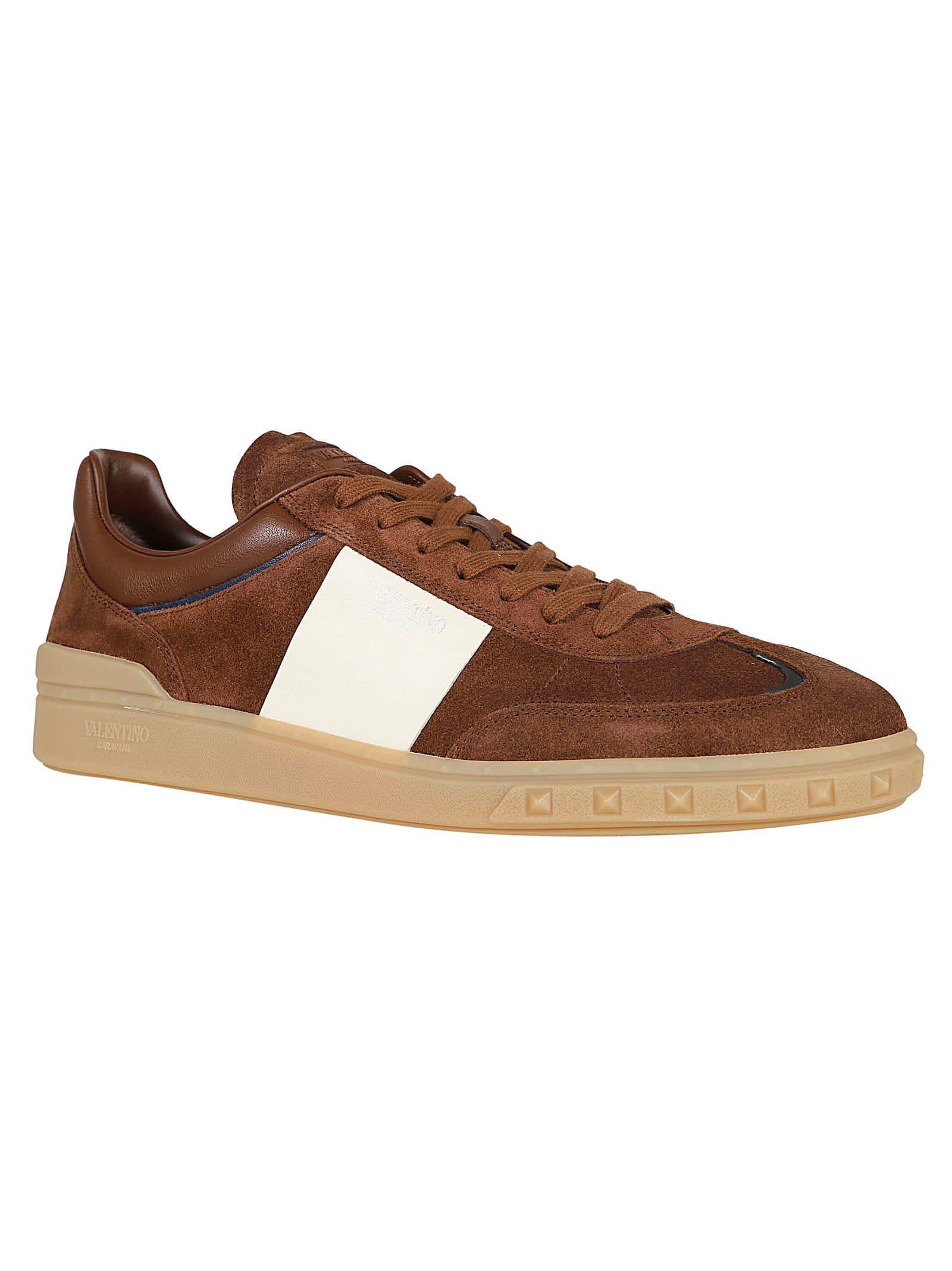 Shop Valentino Sneaker Low Top Upvillage In Ydq Chocolate Brown Cb Ivory Grigio Worker A