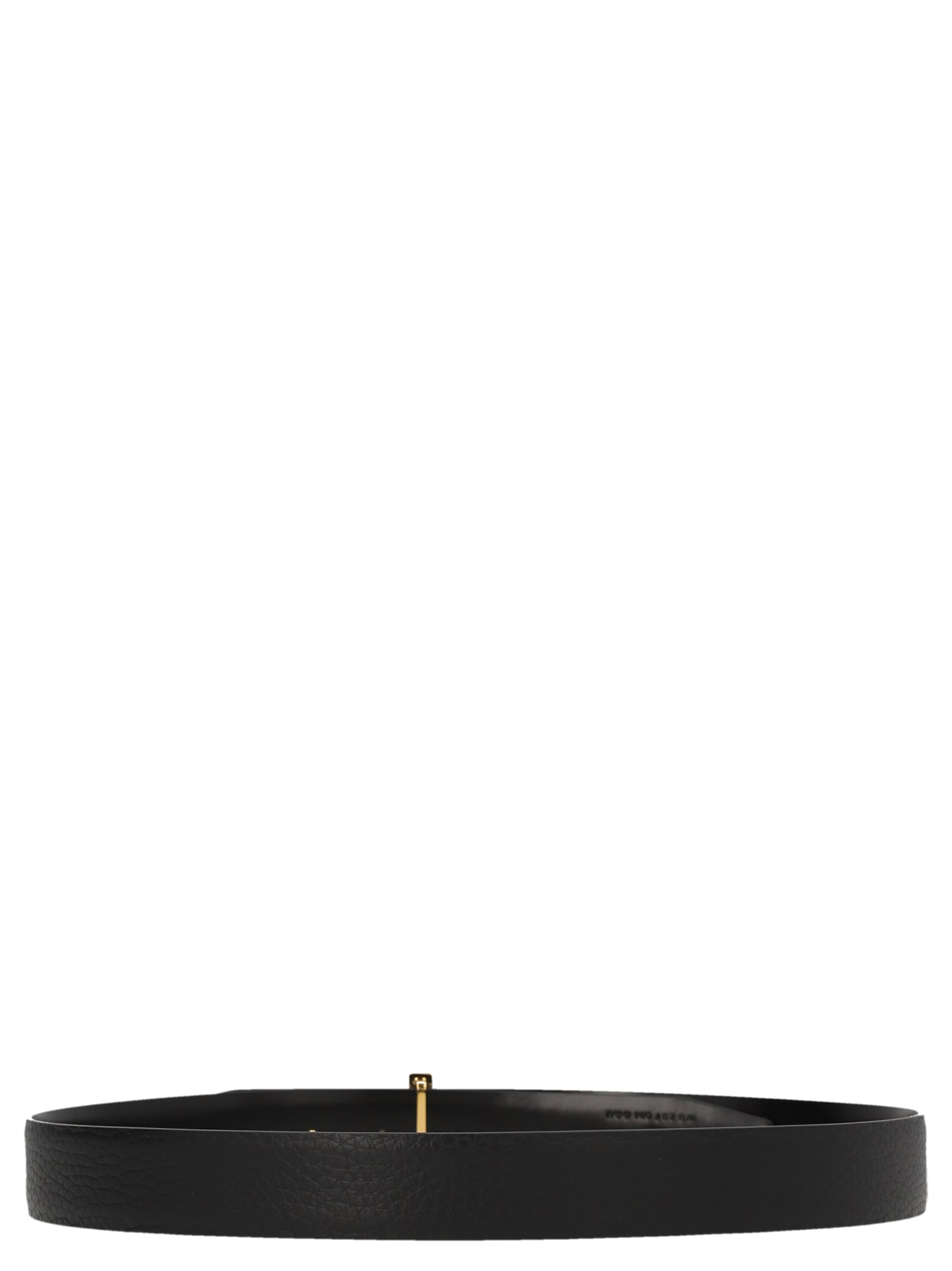 Tom Ford Logo Reversible Belt In Black