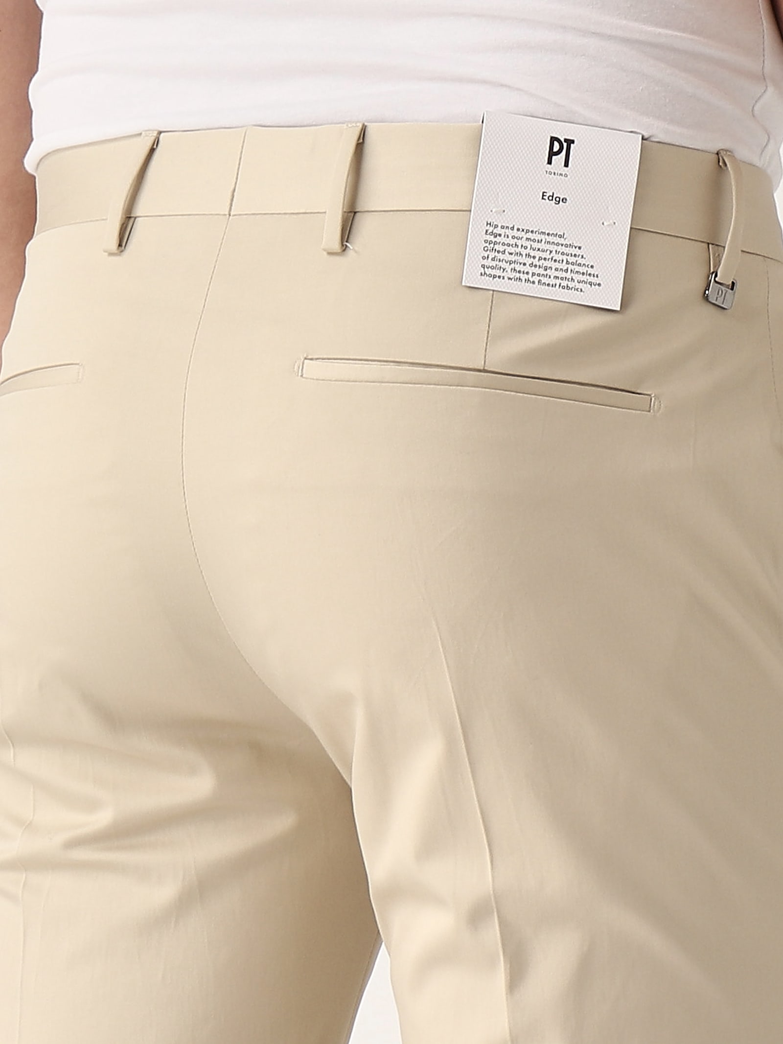 Pt Torino Dieci Slim Pants In Beige