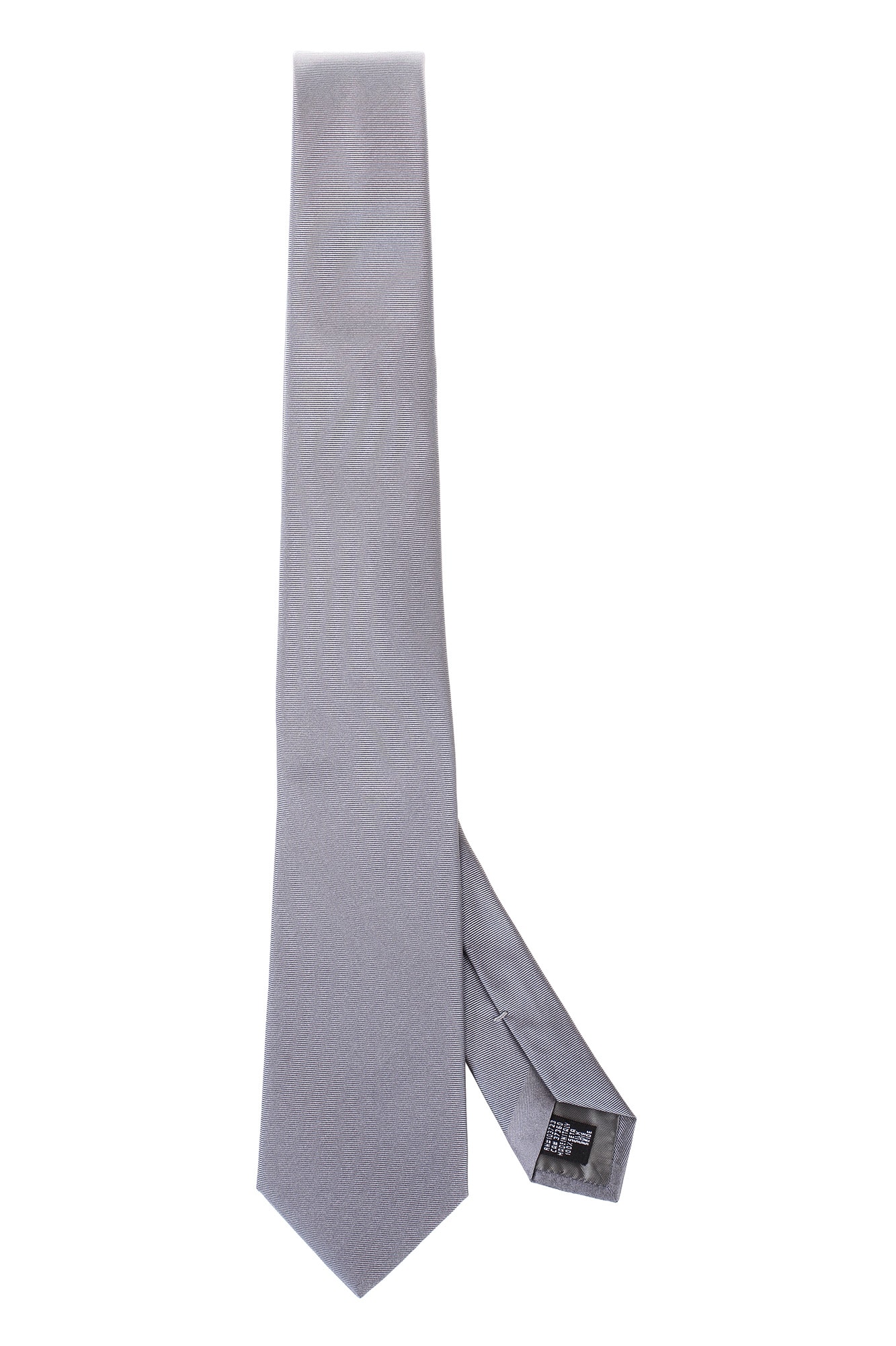 Emporio Armani Pure Silk Tie In Grey