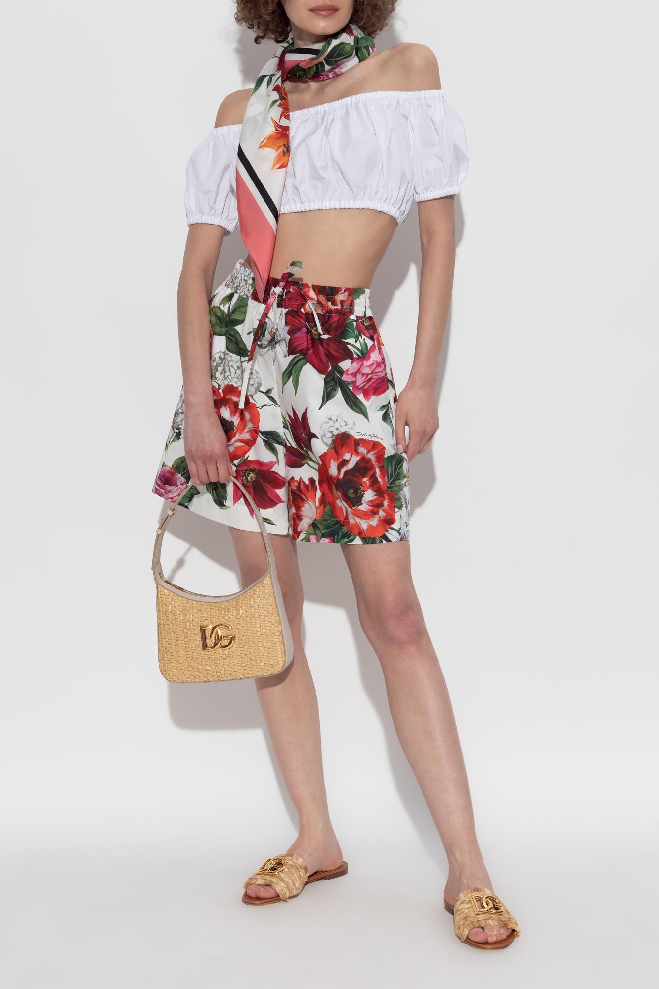 Dolce & Gabbana Floral Motif Shorts In Multi
