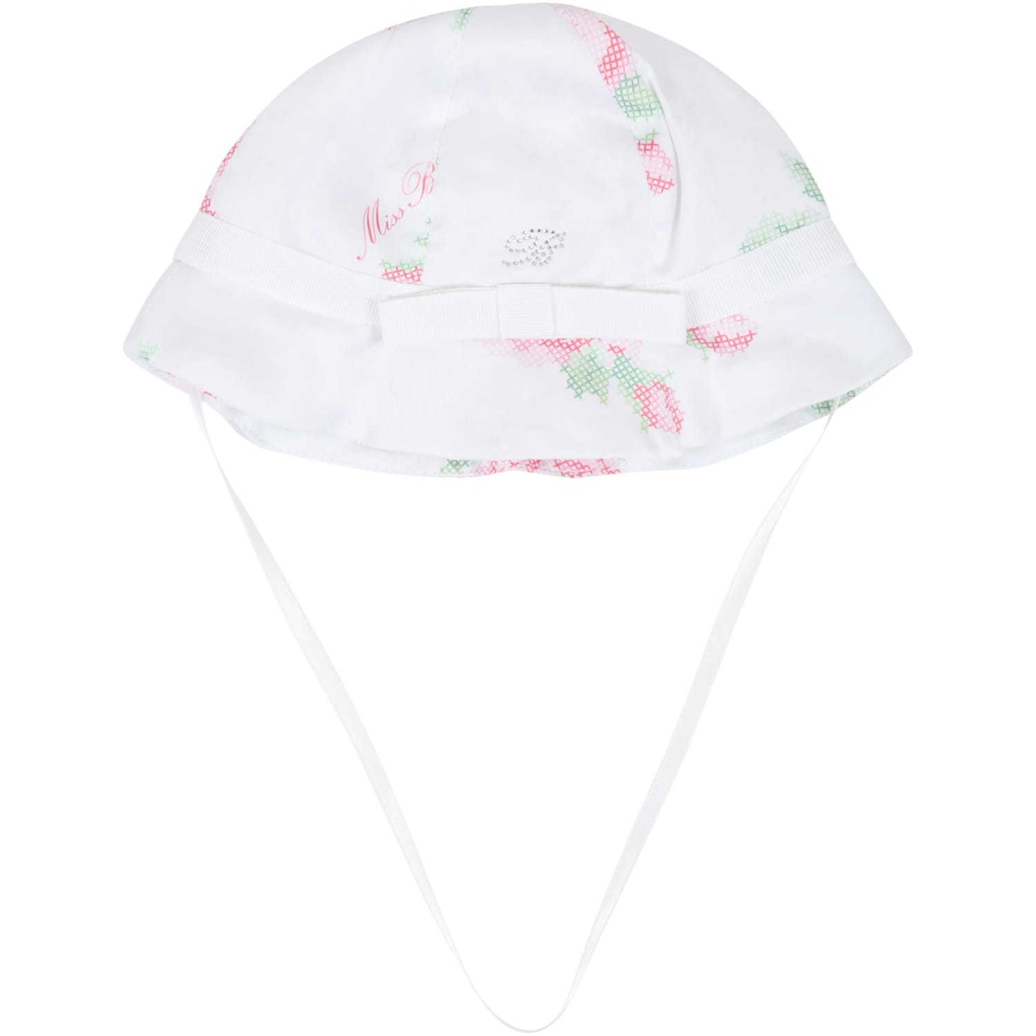 Blumarine White Sun Hat For Babygirl