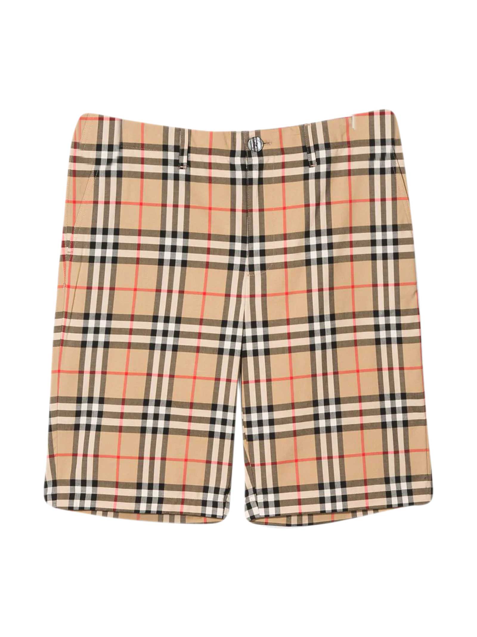 Click to view more detailed imagery on our partner's website Burberry Kids' Vintage Check Shorts In Beige