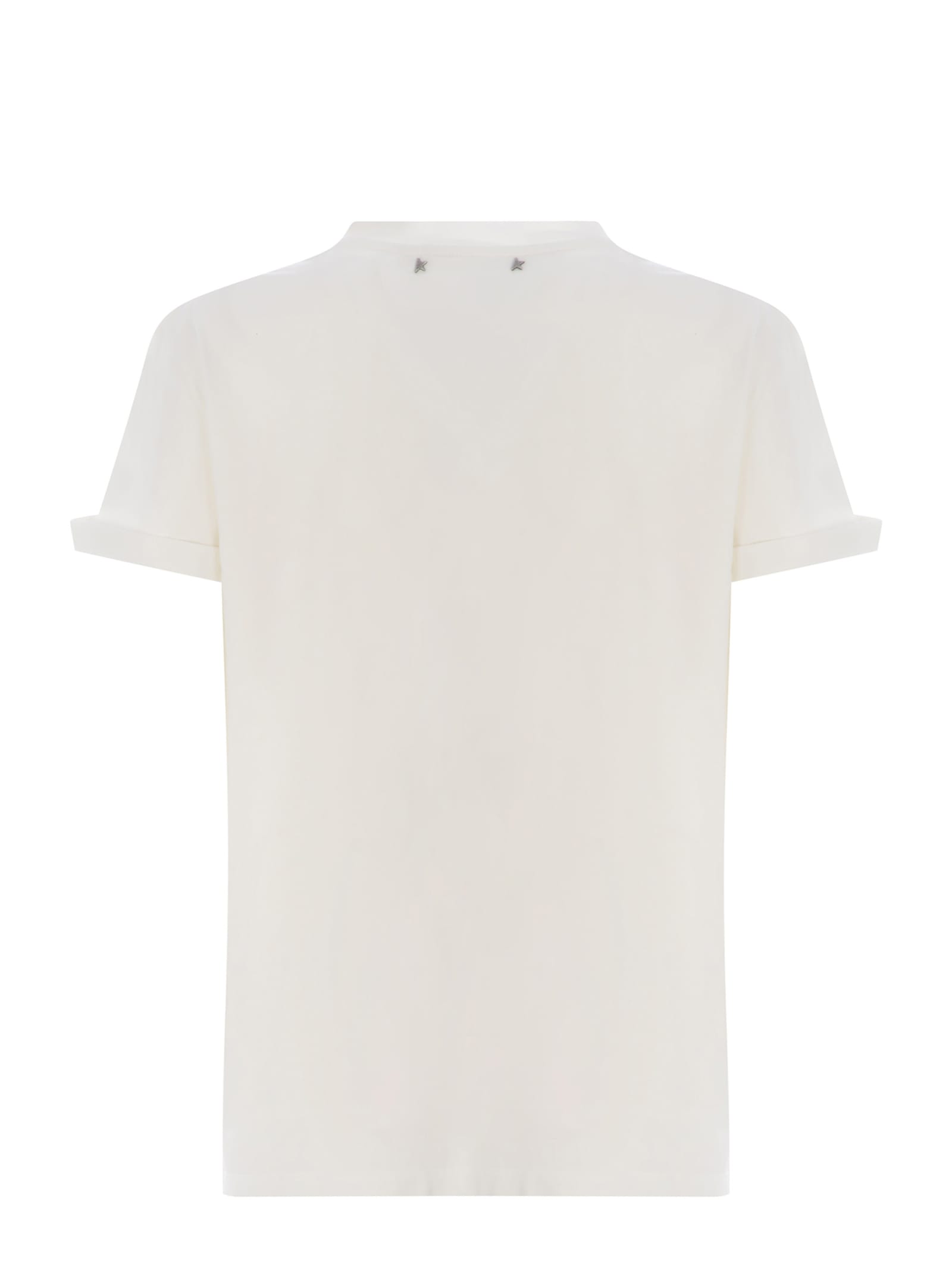 Shop Golden Goose T-shirt  Made Of Cotton In Off White