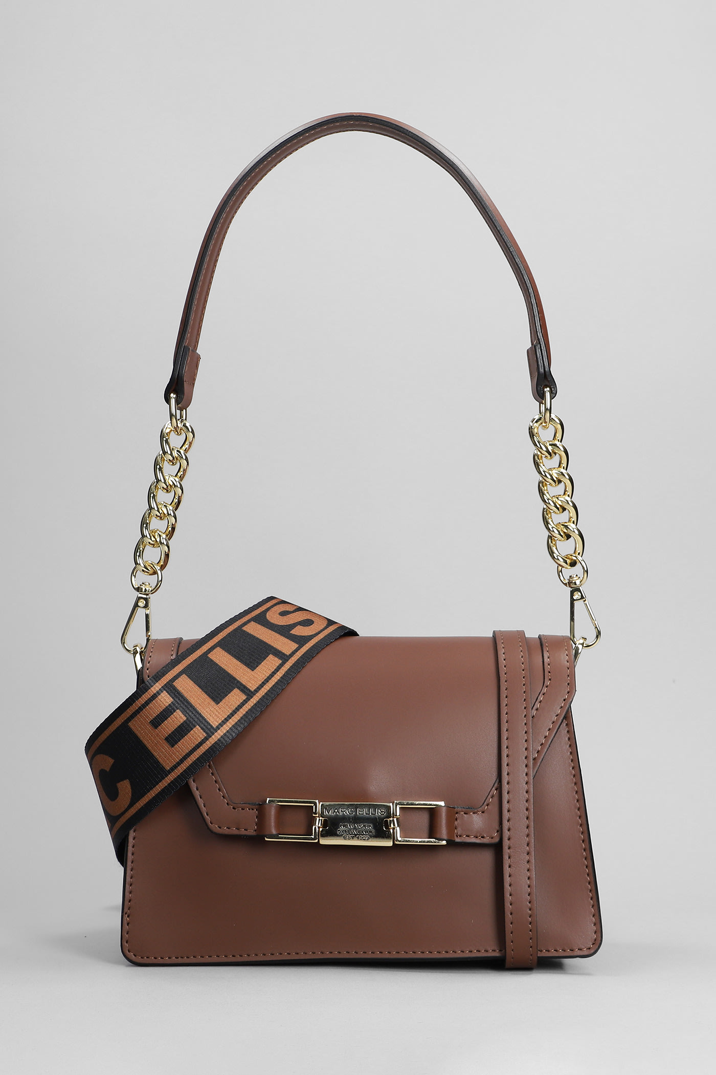 Kourtney M Jackie Shoulder Bag In Brown Leather