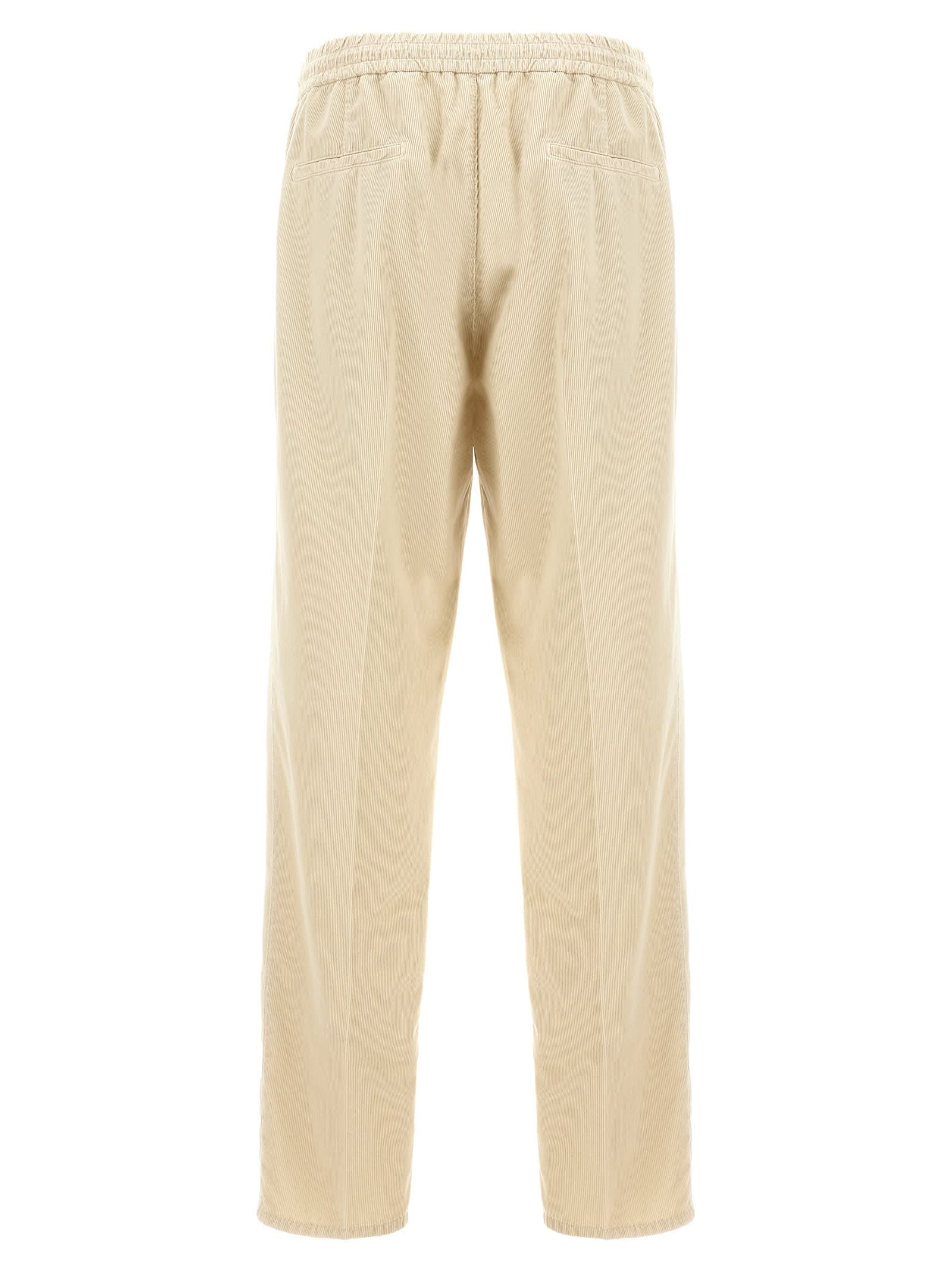 Shop Brunello Cucinelli Corduroy Trousers In Calcare