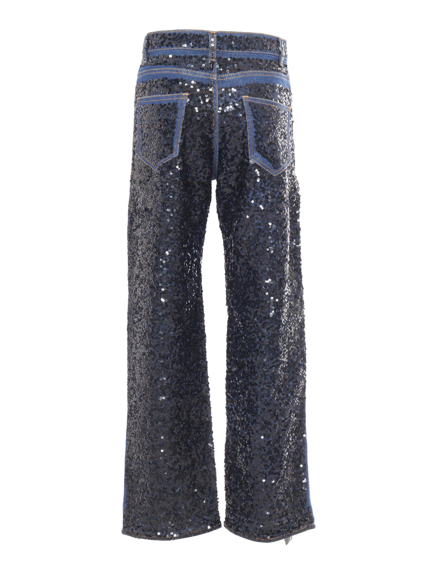 P.A.R.O.S.H BLU JEANS WITH SEQUINS 