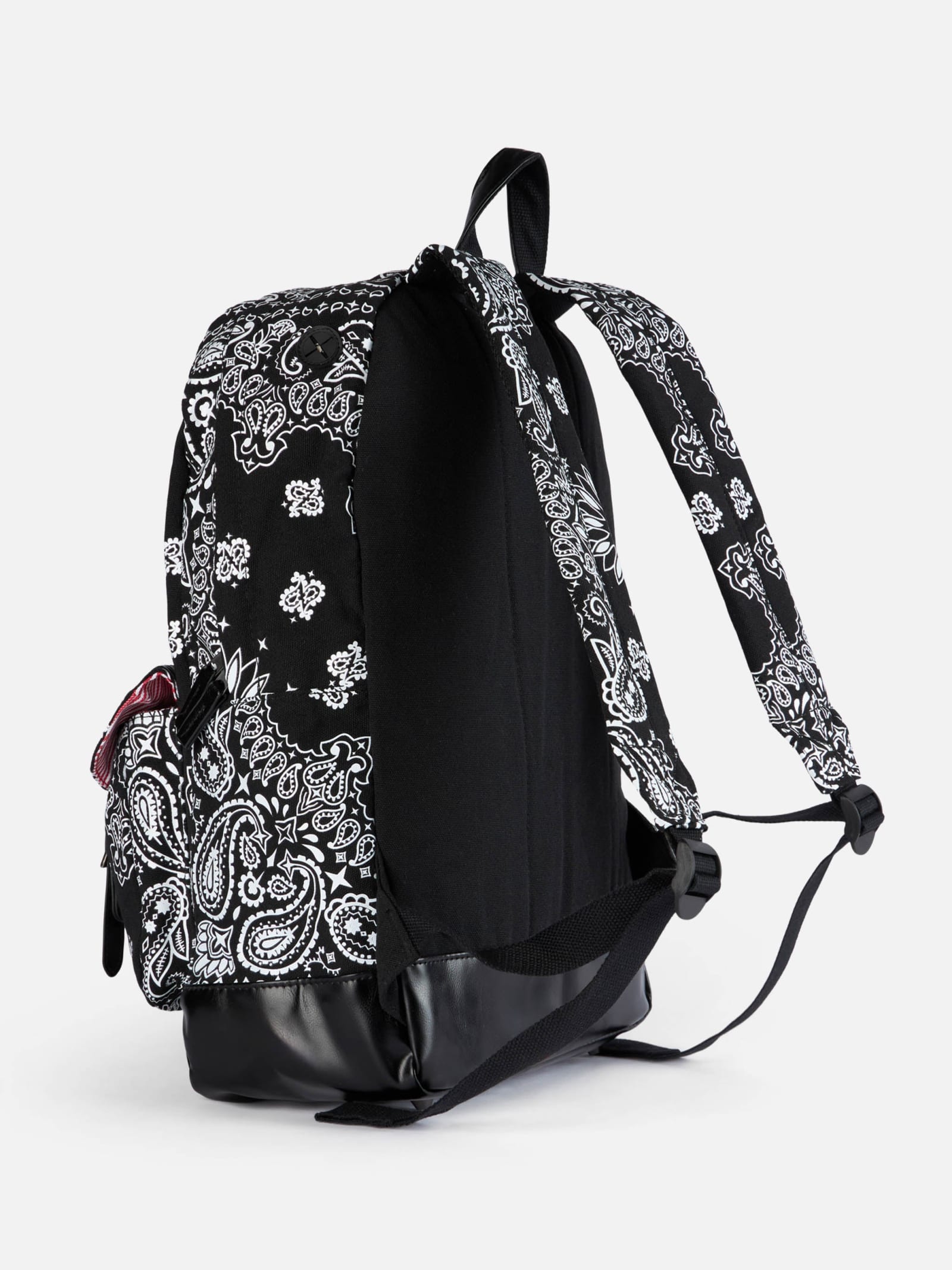 MC2 SAINT BARTH CANVAS BACKPACK CODY WITH BLACK BANDANNA PRINT