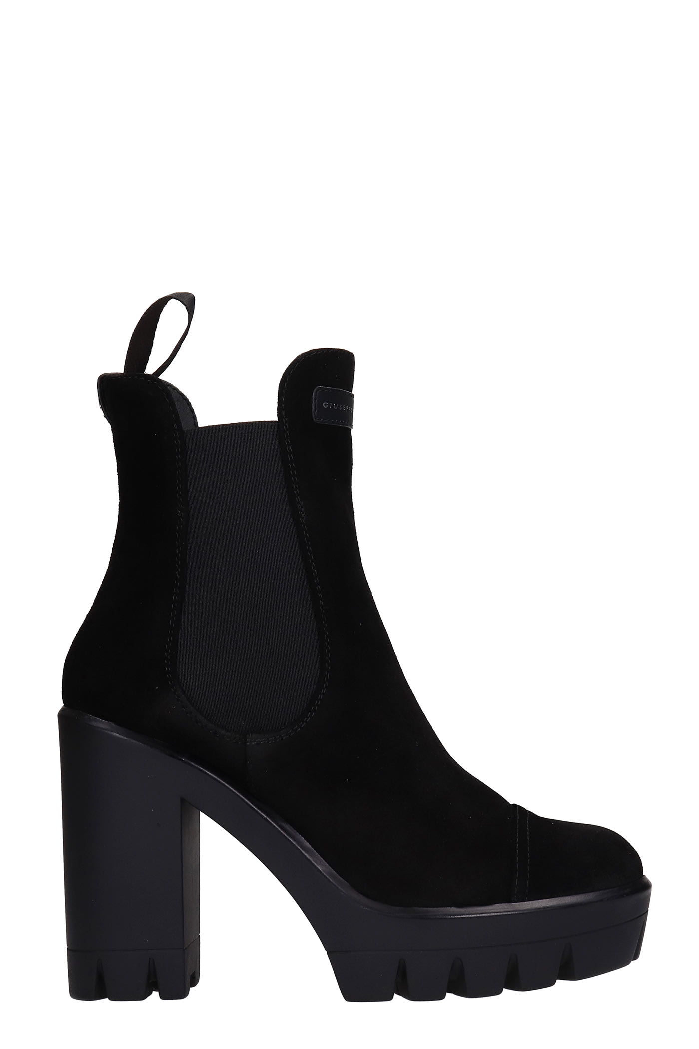 Giuseppe Zanotti Tonix High Heels Ankle Boots In Black Suede