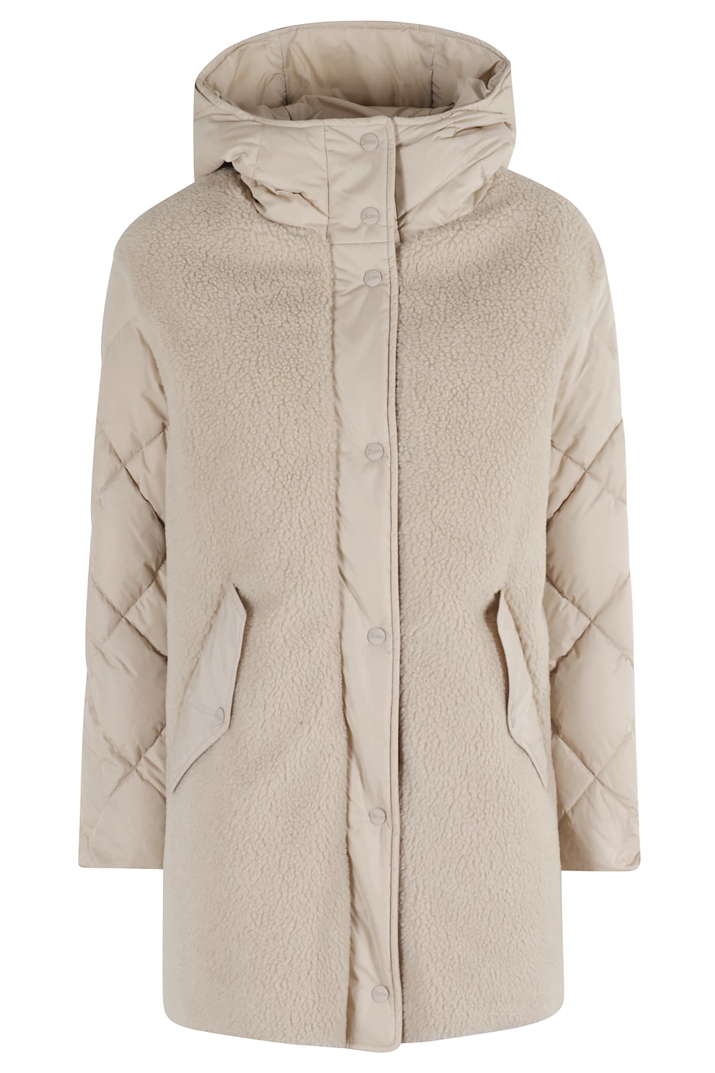 Herno Chantilly Quilted Down Jacket In Neutral