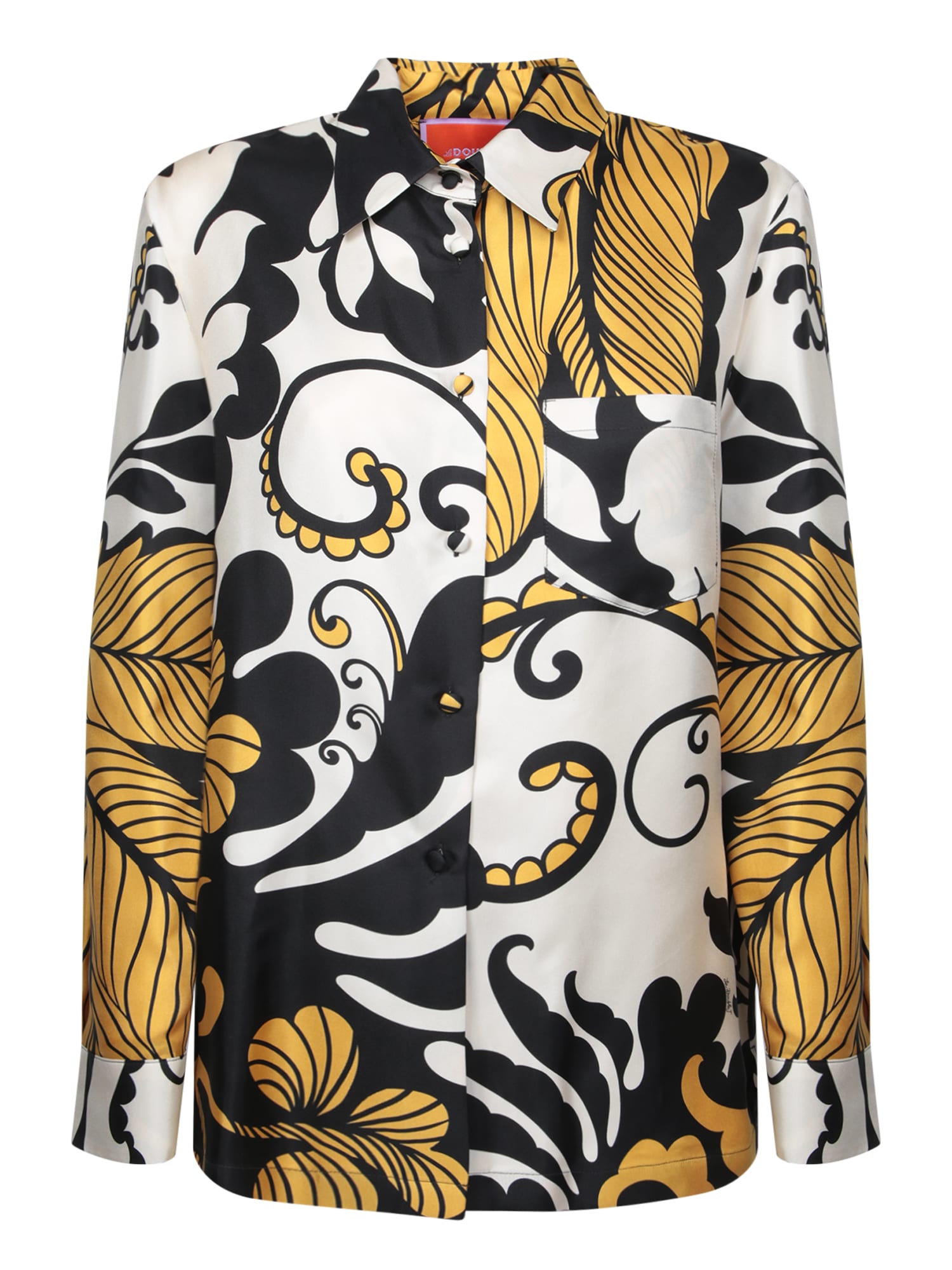 Long Sleeve White-multicolor Shirt