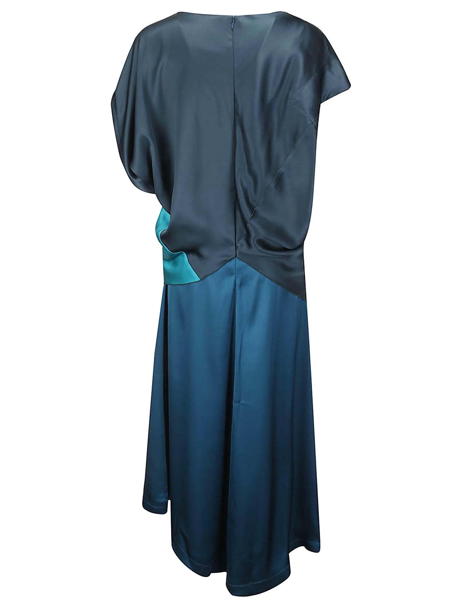 Shop Colville Seung Dress In Dark Green/petroleum