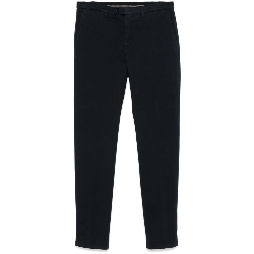 Canali Cotton Pants In Black
