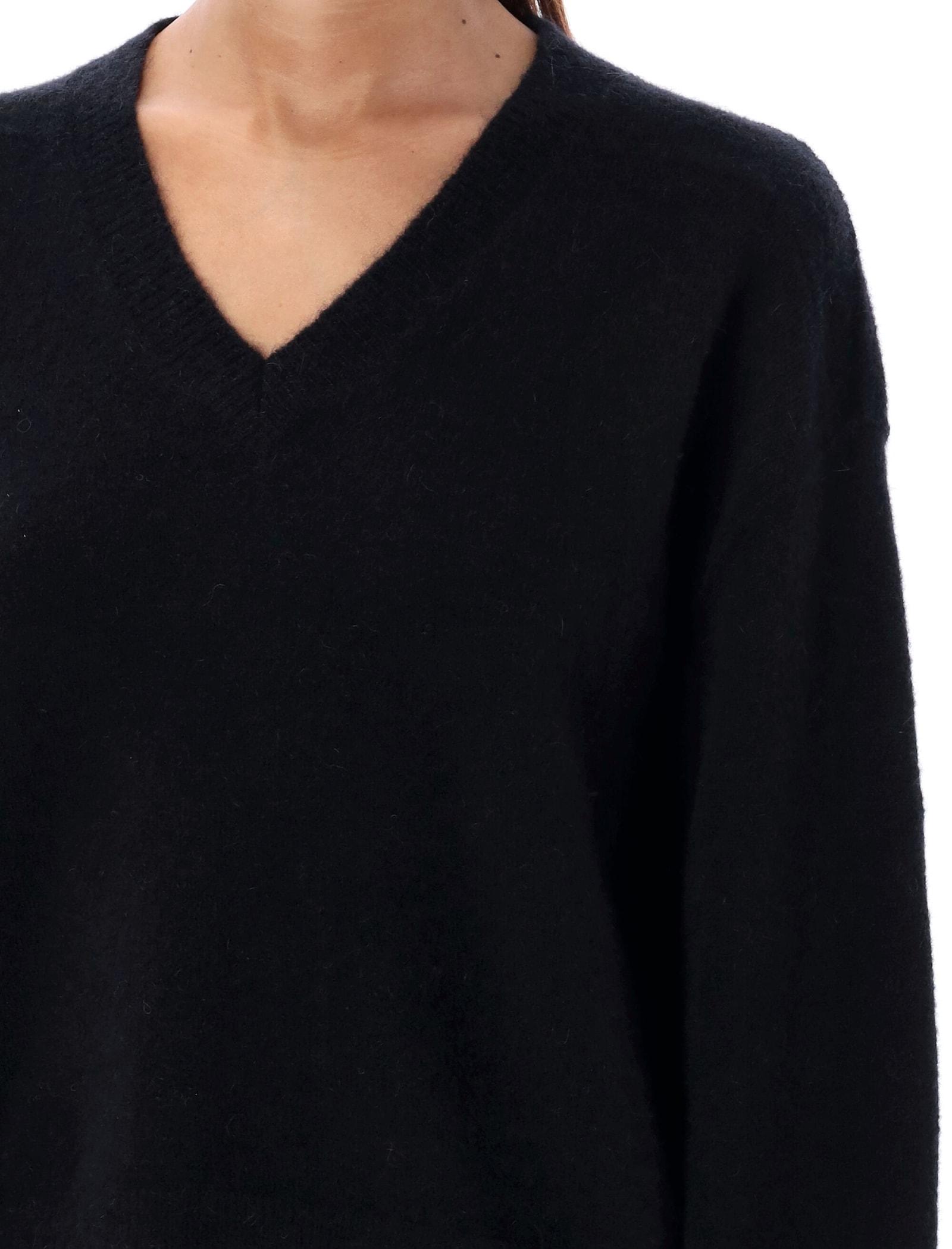 Shop Rick Owens Tommy V-neck Sweater In Black