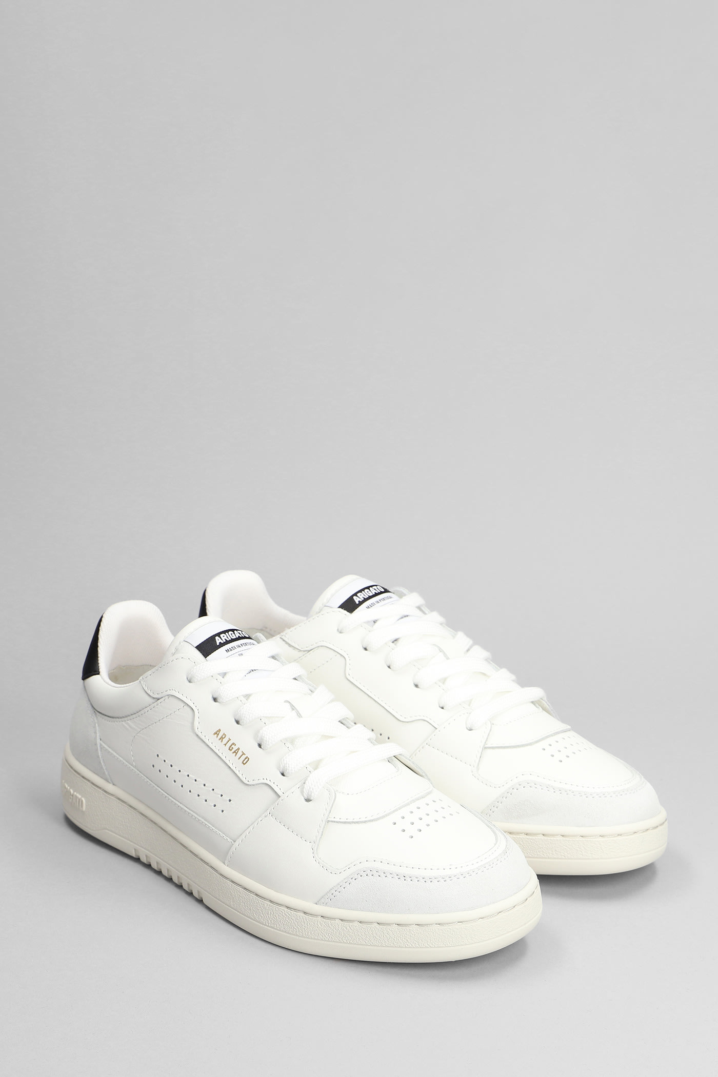 Shop Axel Arigato Dice Lo Sneakers In White Suede And Leather