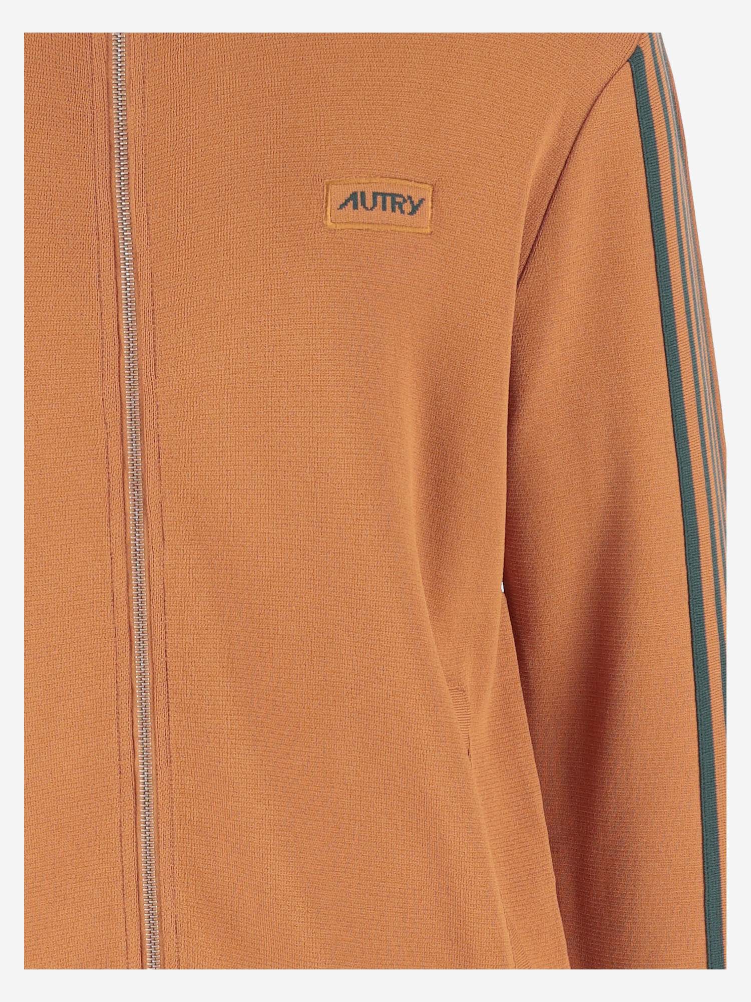 Shop Autry Viscose Blend Sweatshirt With Logo In Orange