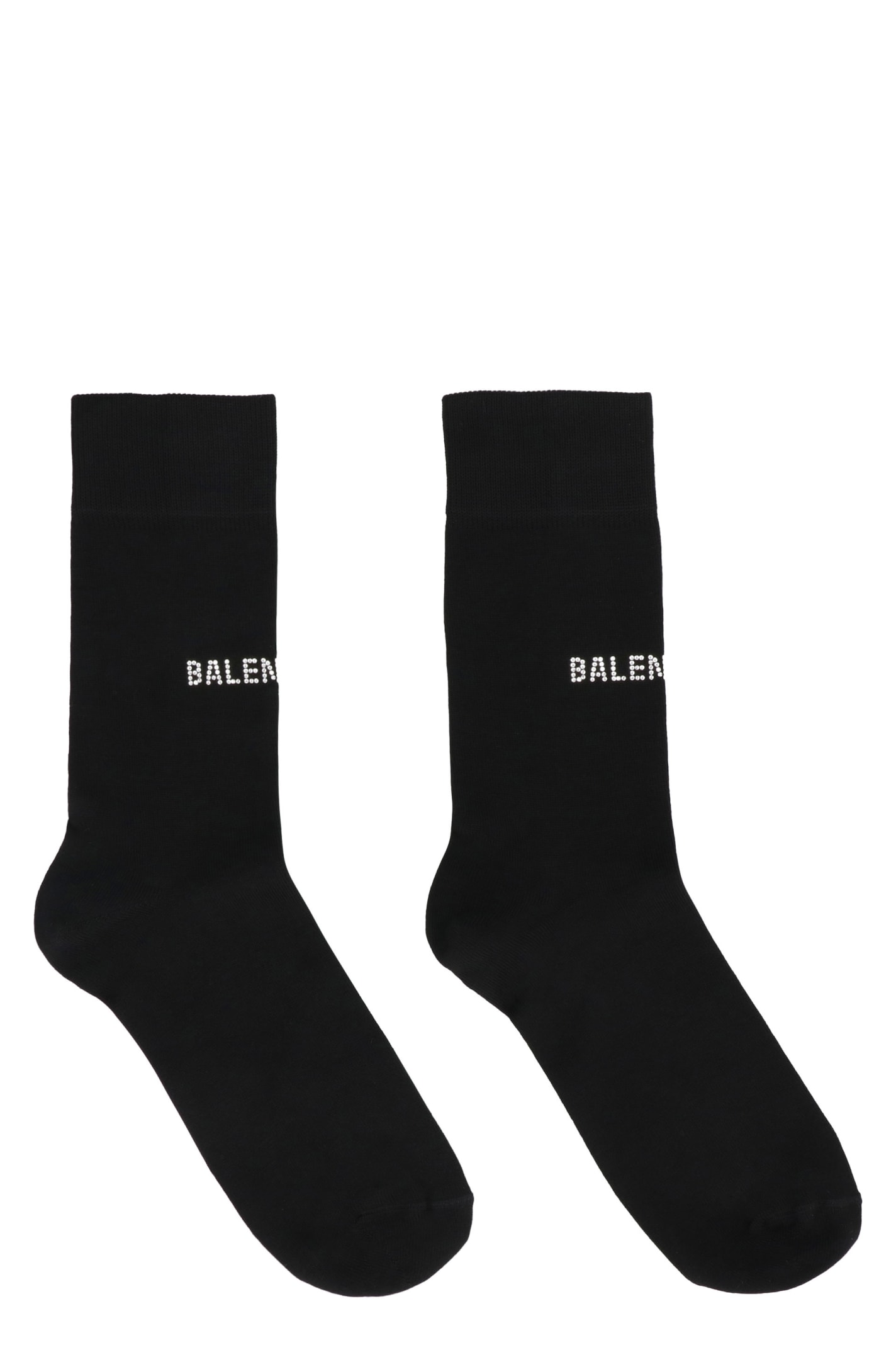 Balenciaga Logo Cotton Blend Socks