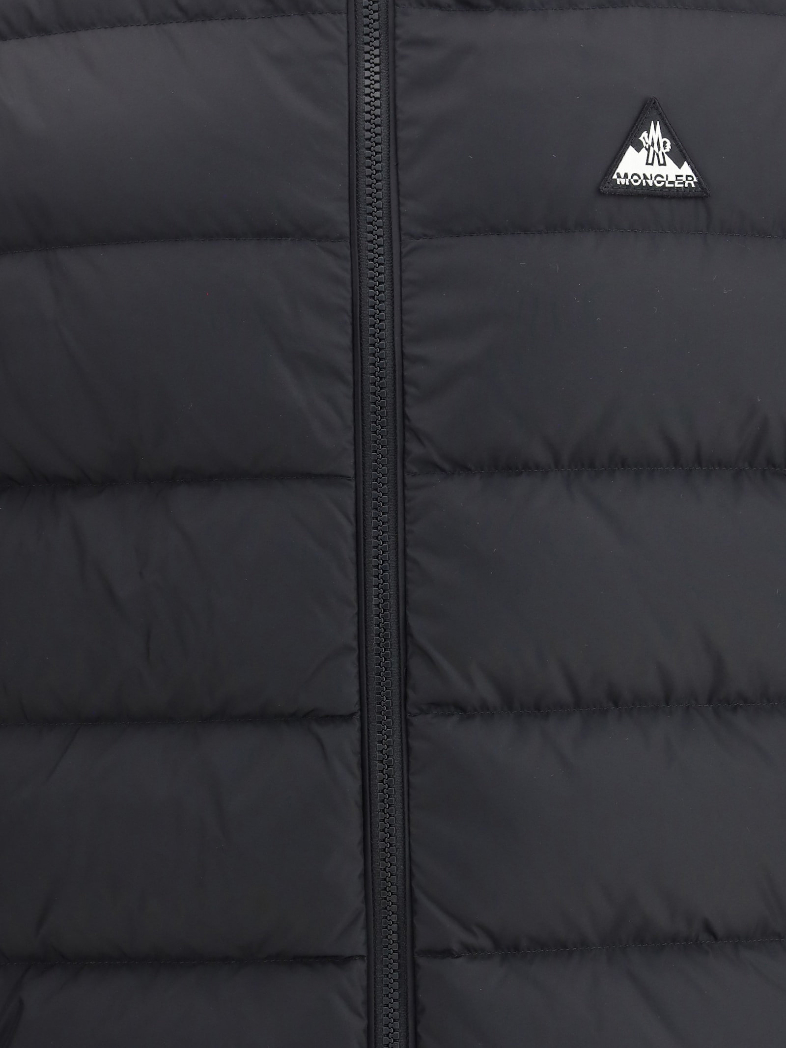 Moncler Polartec Zip-up Hoodie Hood Long Sleeves In Black