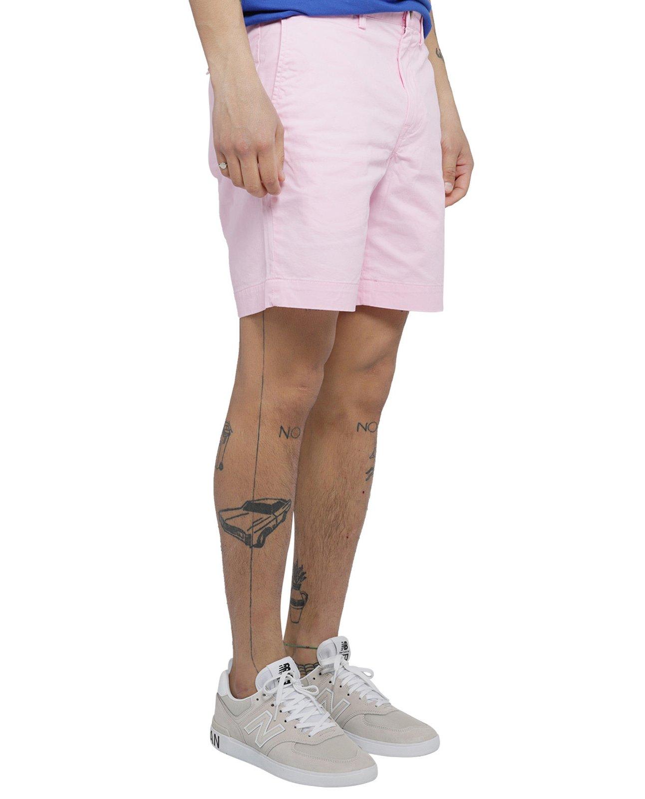 Shop Polo Ralph Lauren Straight-leg Chino Shorts In Pink
