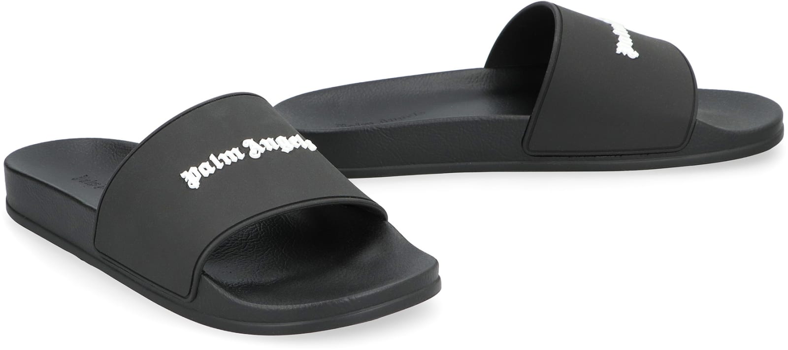 Shop Palm Angels Rubber Slides In Black