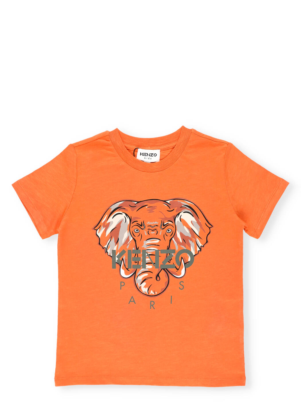 Kenzo Babies' Cotton T-shirt In Orange