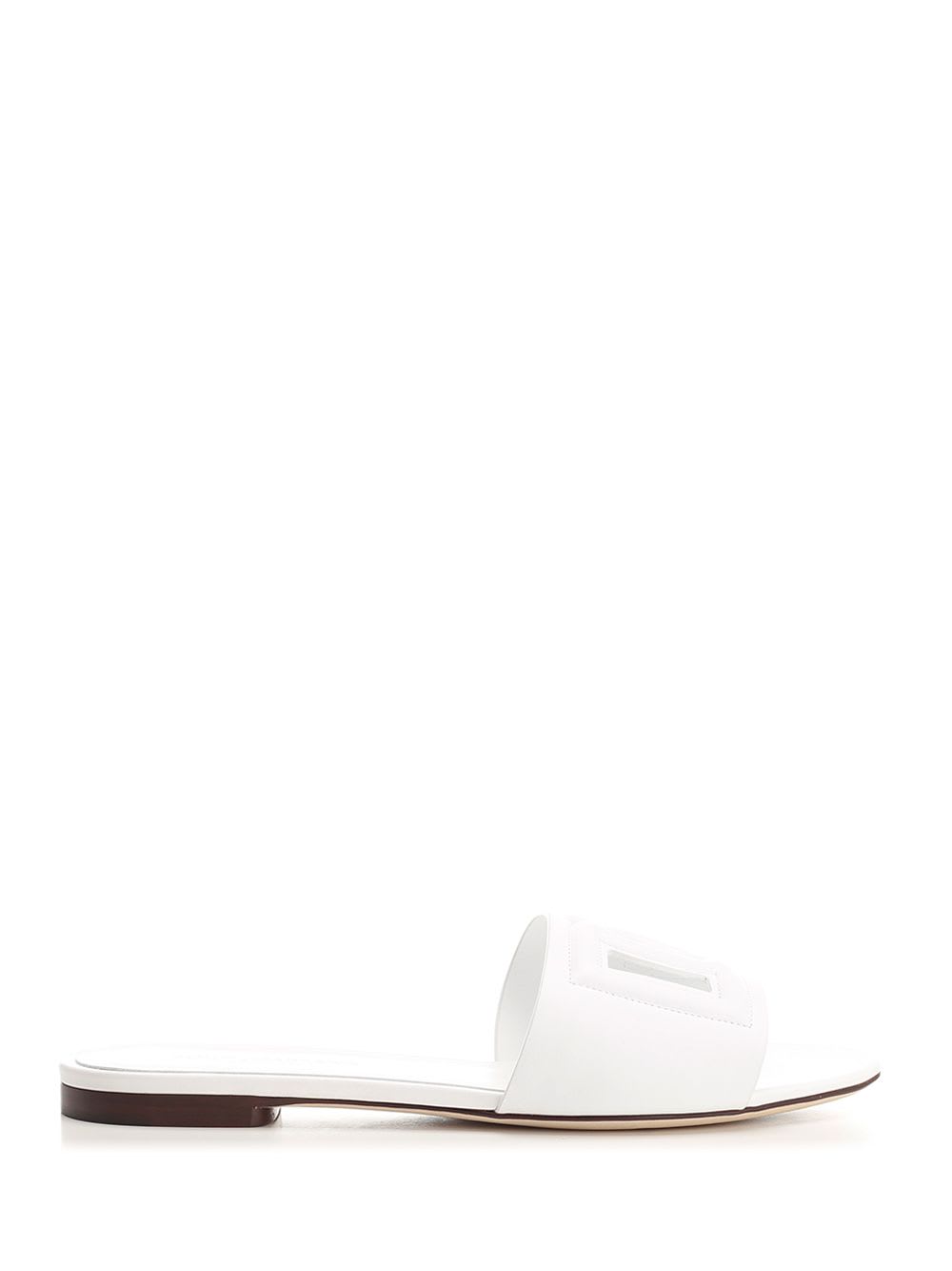 Dolce & Gabbana Slides With Dg Millennials Logo In White
