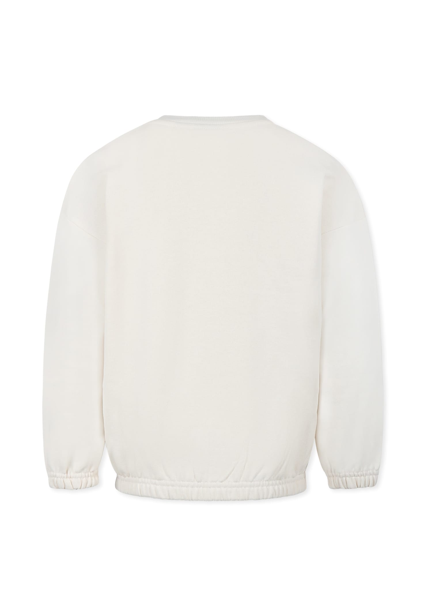 Shop Mini Rodini Ivory Sweatshirt For Kids With Scarf Print