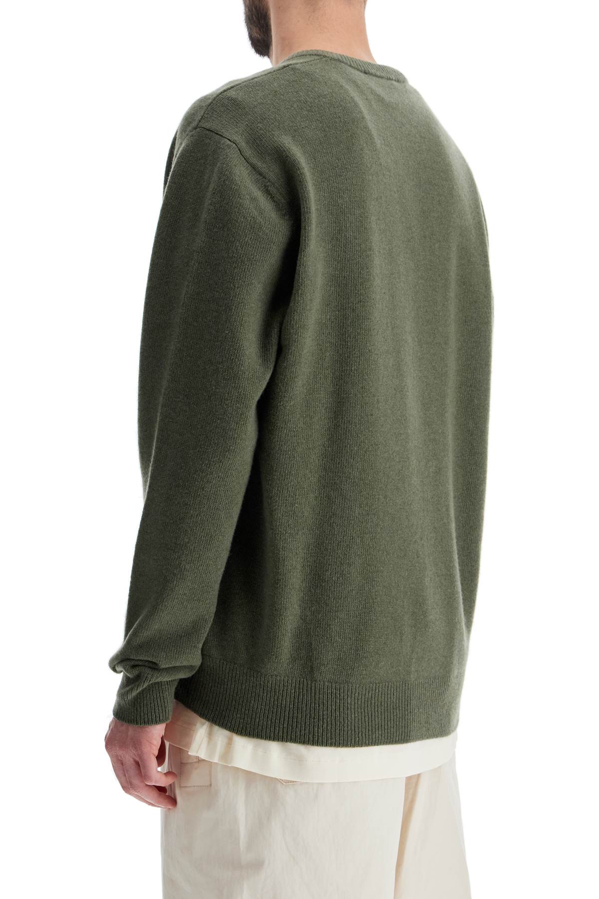 Shop Lemaire Deep V-neck Pullover Sweater In Light Moss (green)