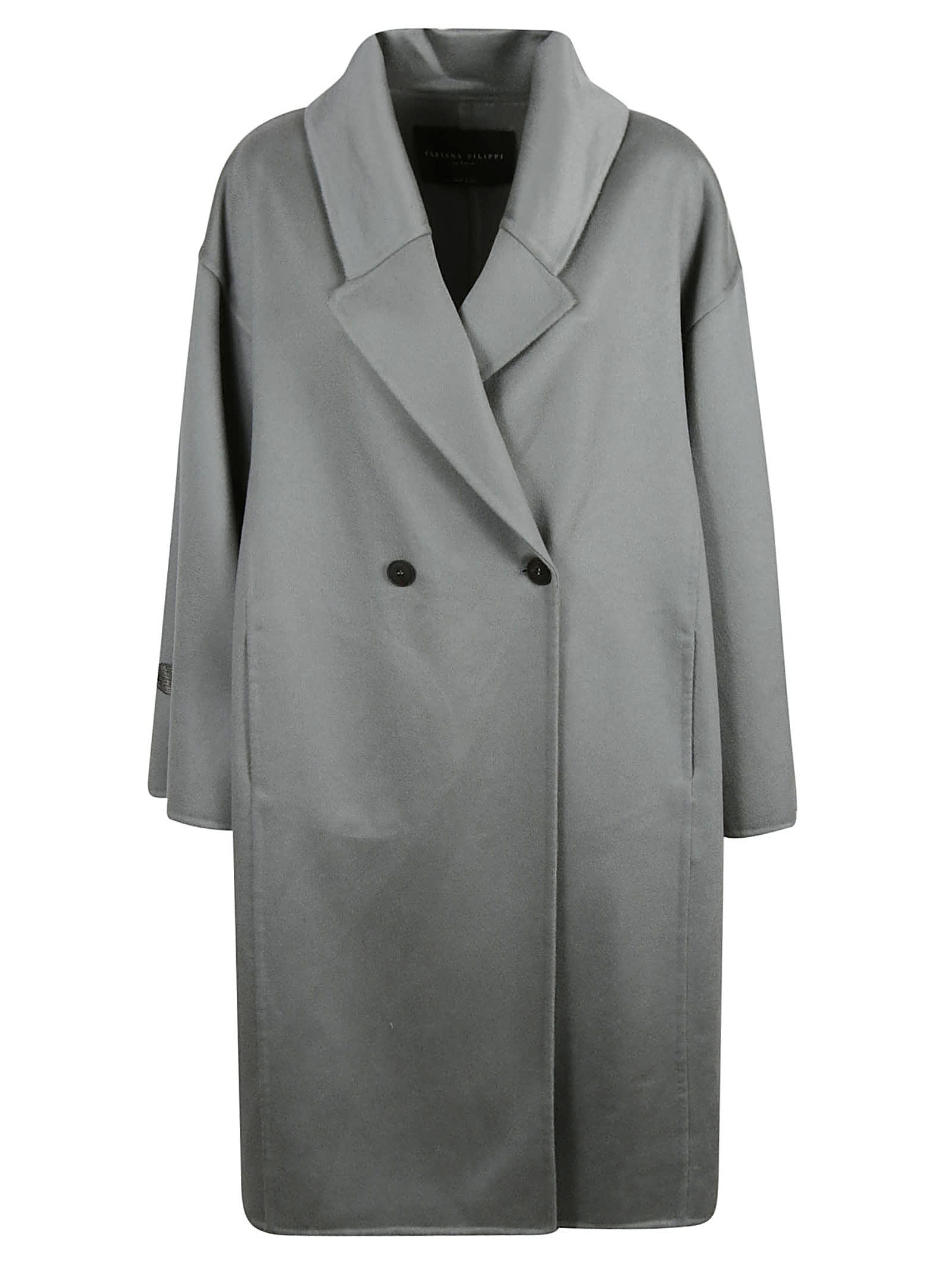 Fabiana Filippi Oversized Double-breast Plain Coat