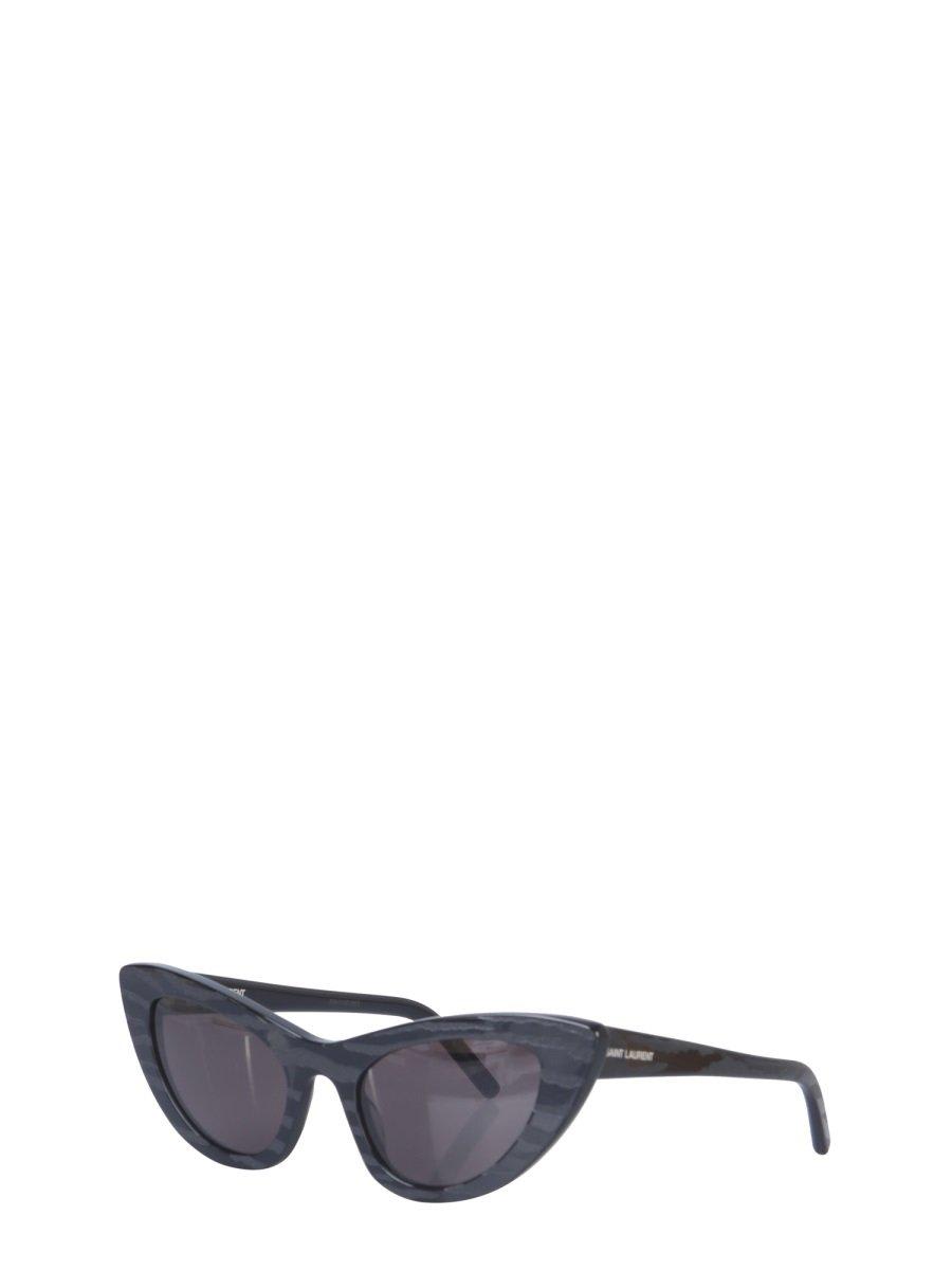 Shop Saint Laurent Cateye Frame Sunglasses In Black