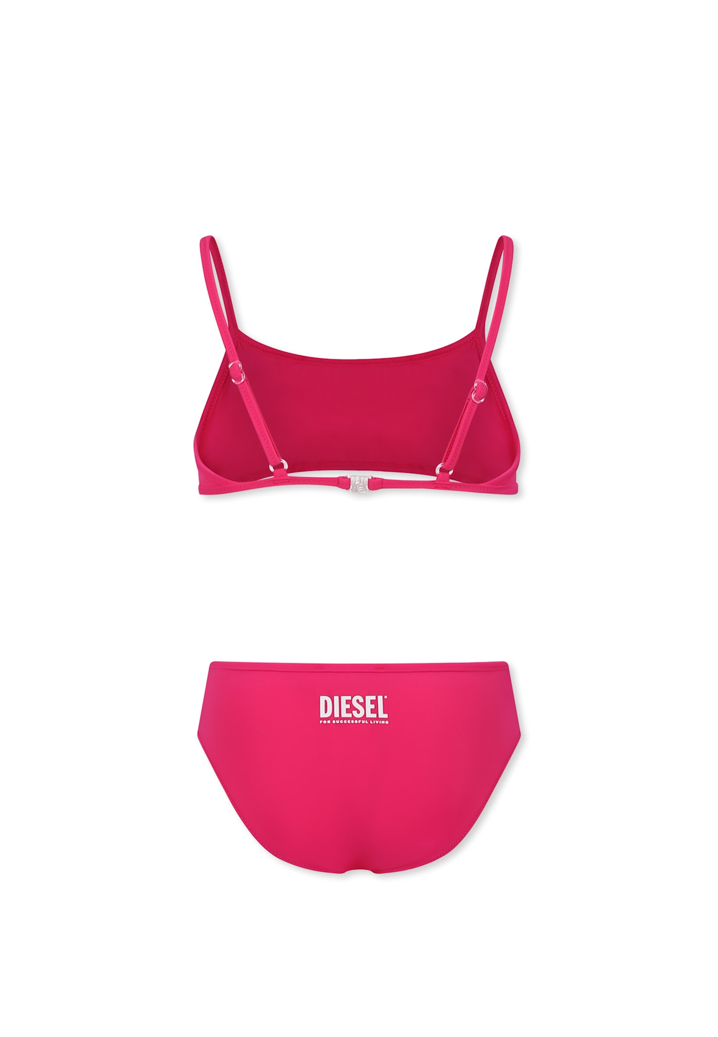 Diesel Fuchsia Bikini For Girl With Logo In Fuchsia