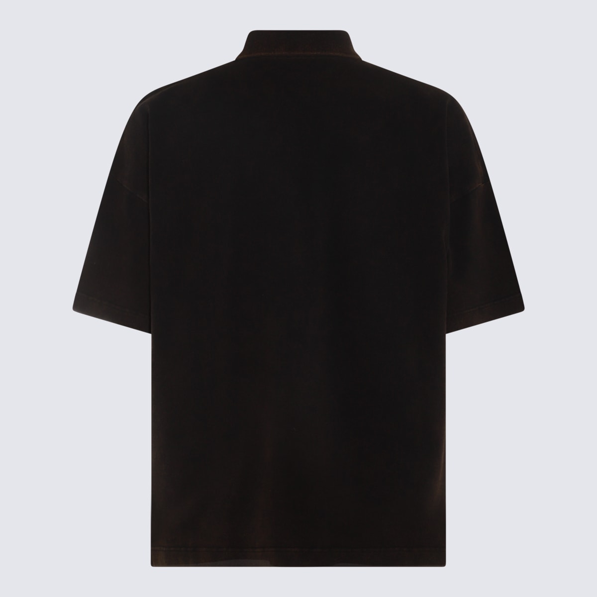 Shop Jw Anderson Dark Brown Cotton Polo Shirt