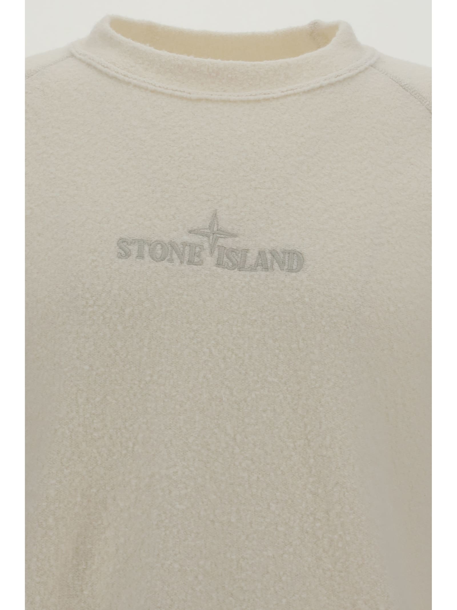 Shop Stone Island Sweater In Bianco