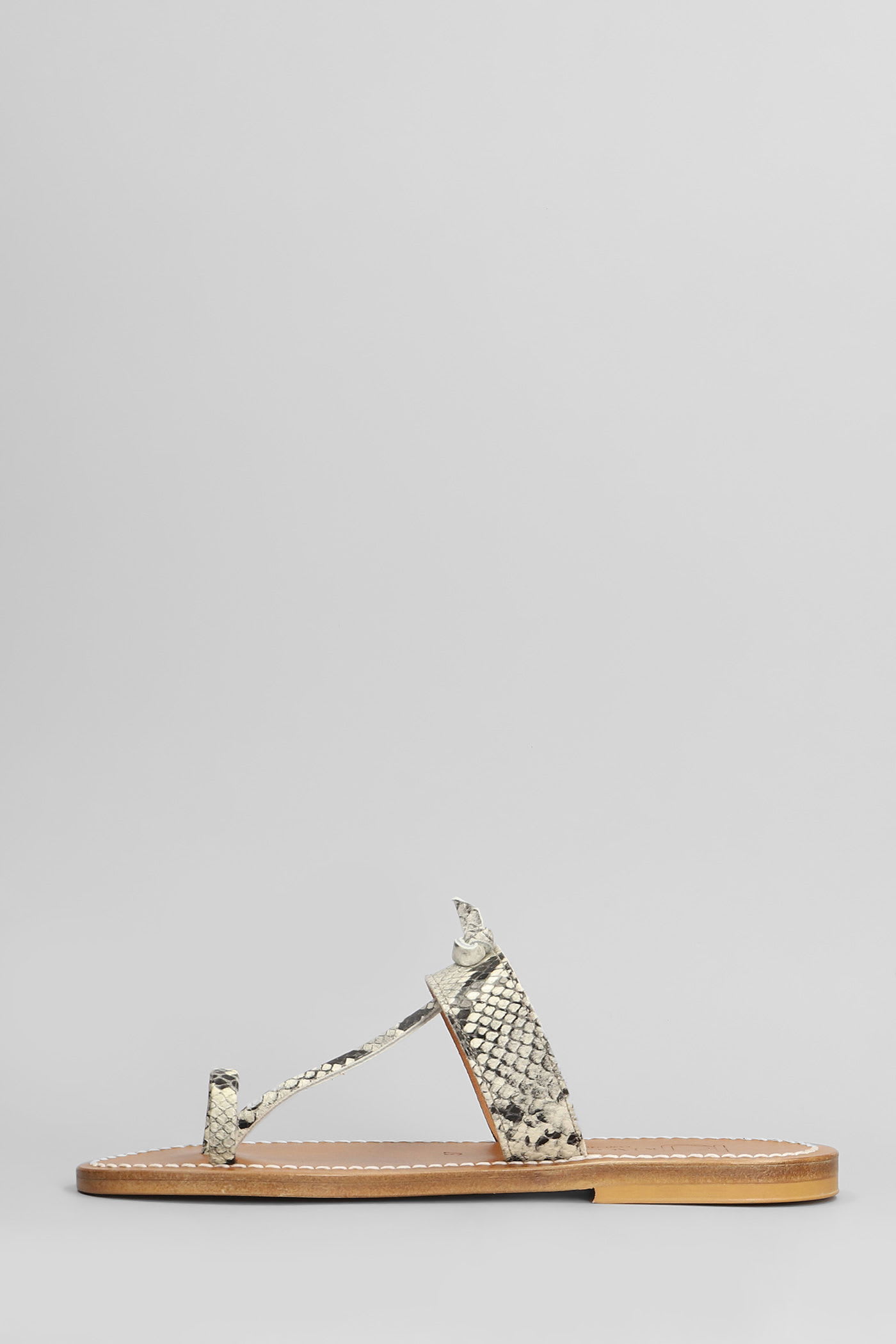 Kjacques Ganges F Flats In Beige Leather