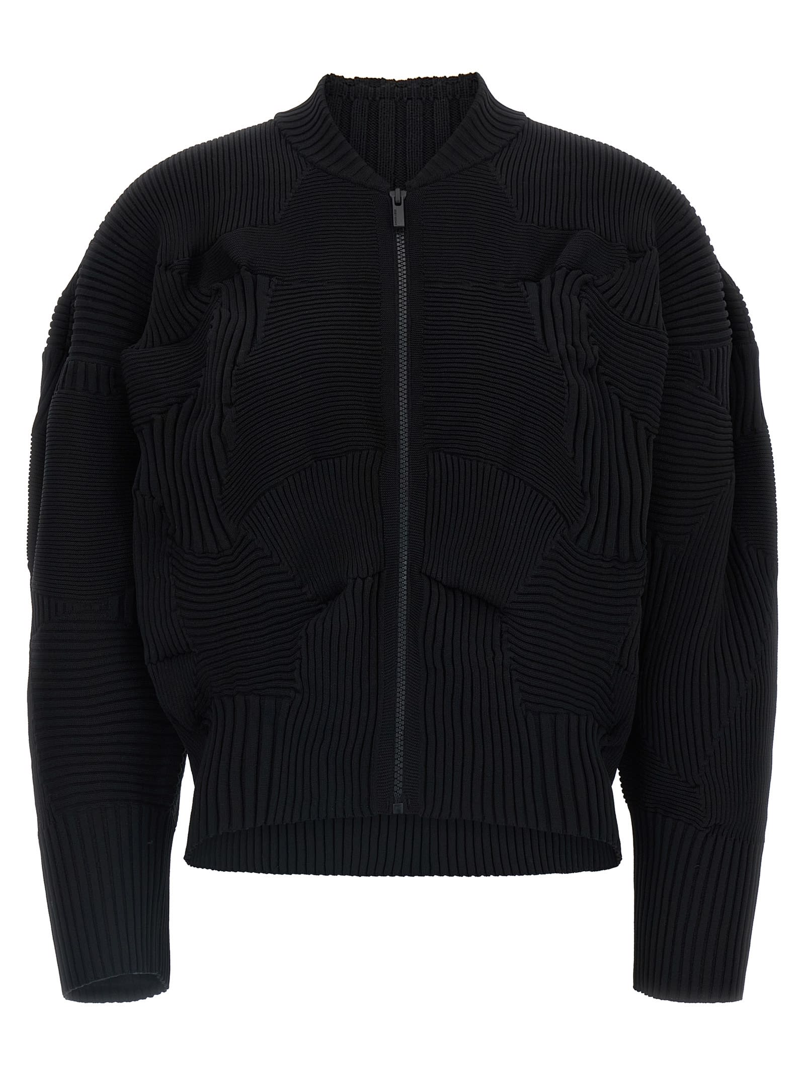 Issey Miyake Kone Kone Cardigan In Black