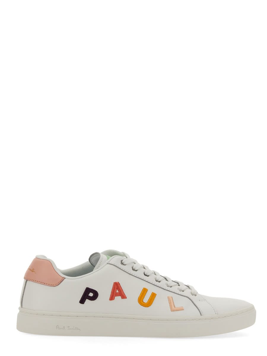 Shop Paul Smith Sneaker With Logo In White