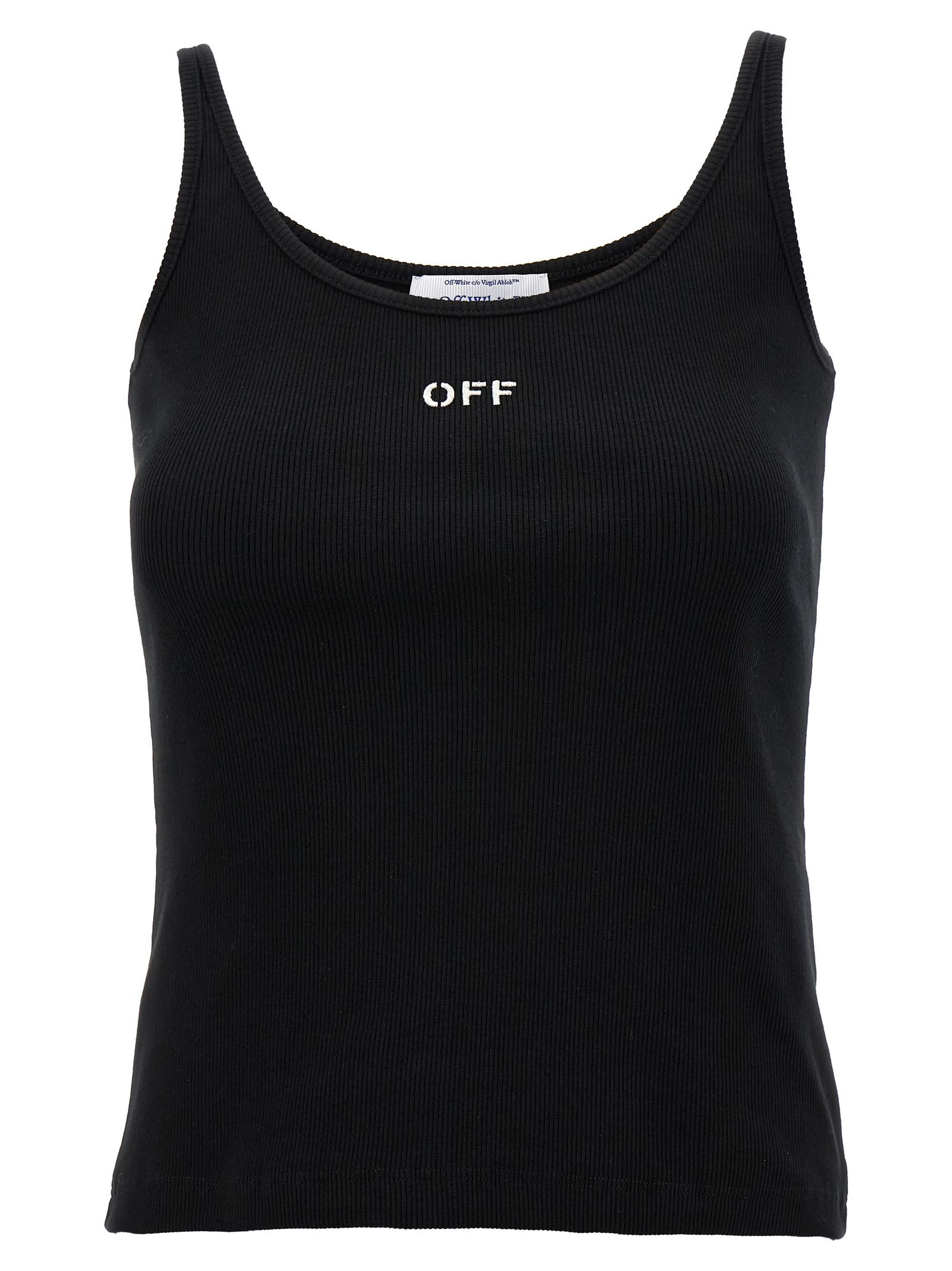 Shop Off-white Off Stamp Top In Black