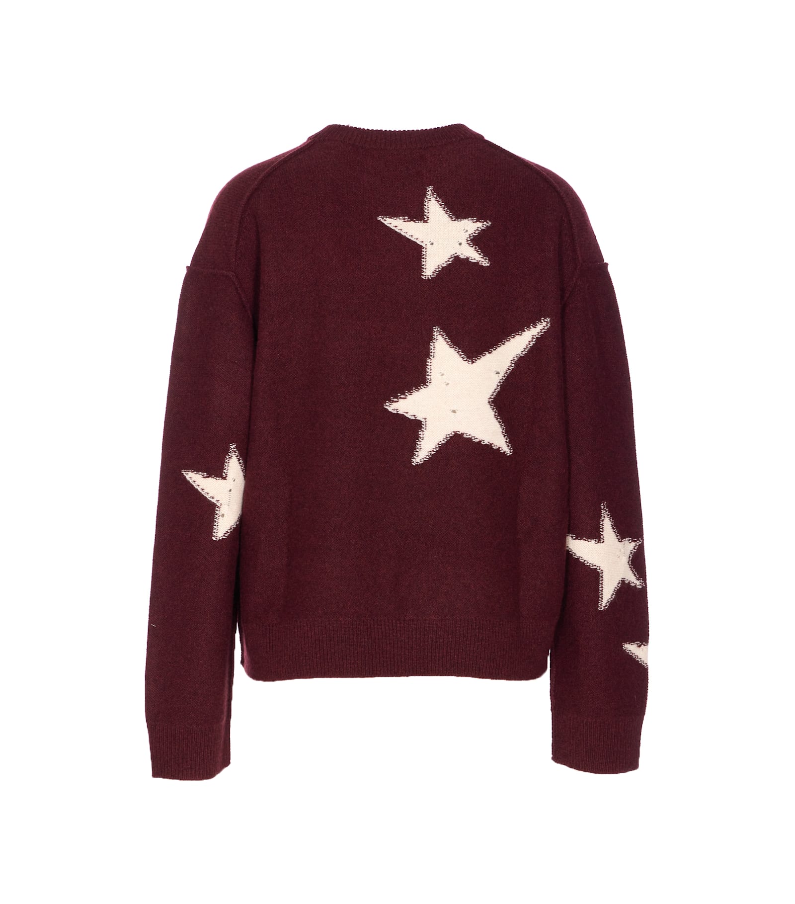 Zadig & Voltaire Womens Burgundy Markuz Star-pattern Cashmere Jumper In Burgundy