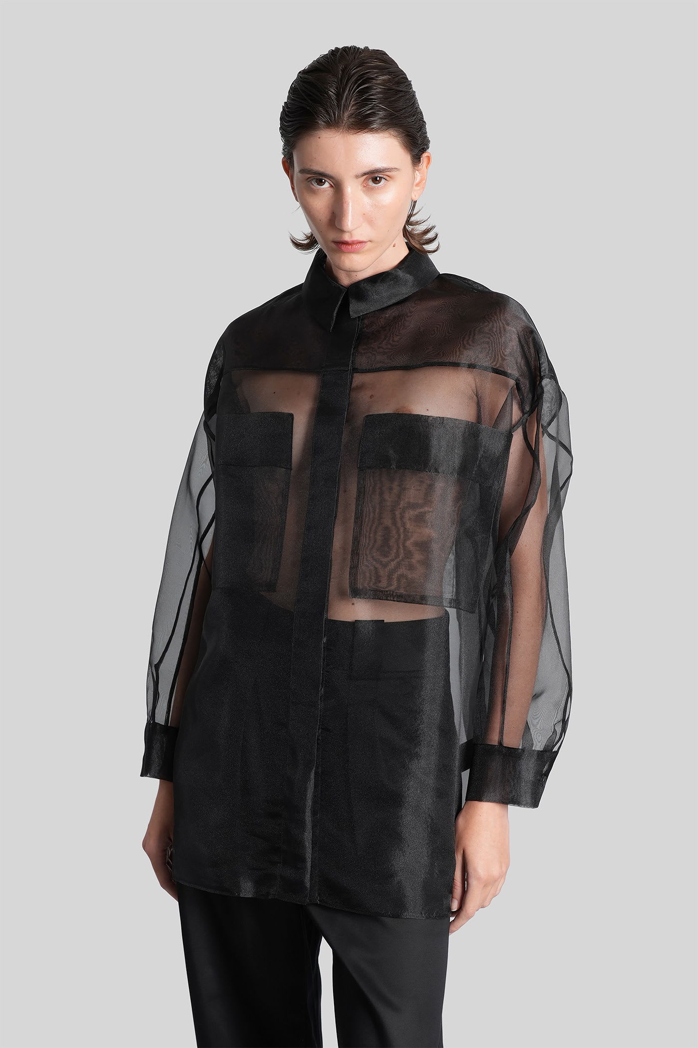 Iro Leonie Shirt In Black Polyester In Black